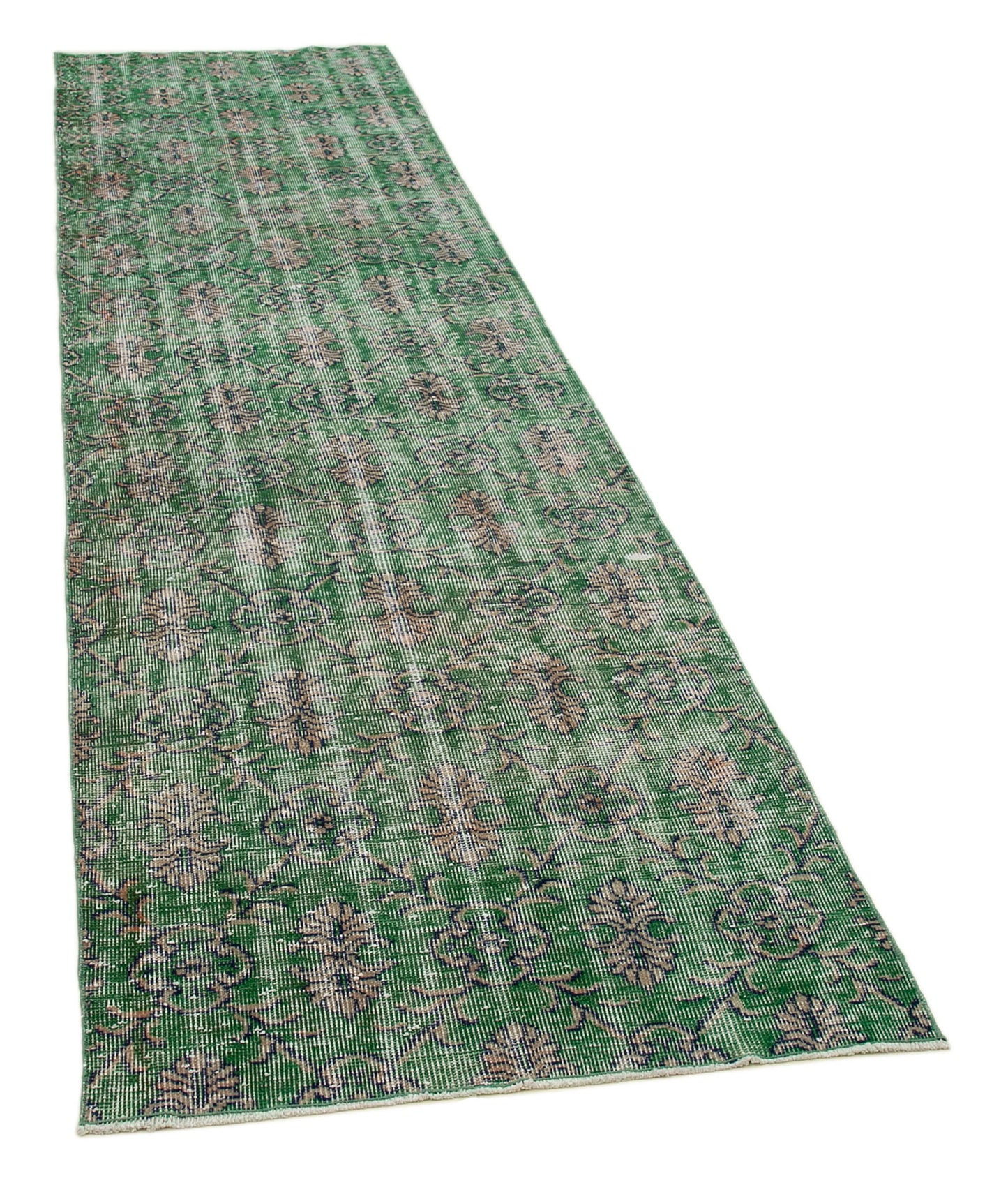 3x10 Green Overdyed Runner Rug - 34163