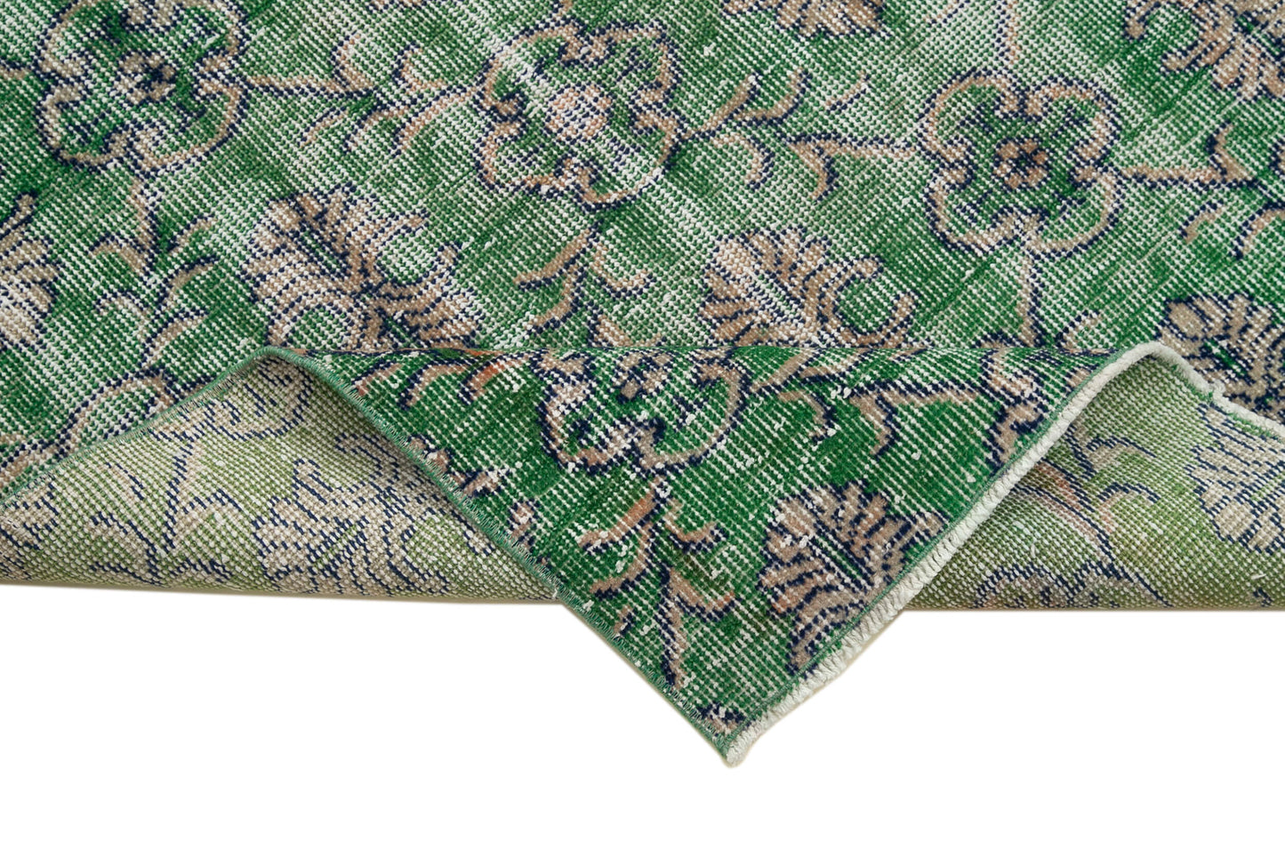 3x10 Green Overdyed Runner Rug - 34163