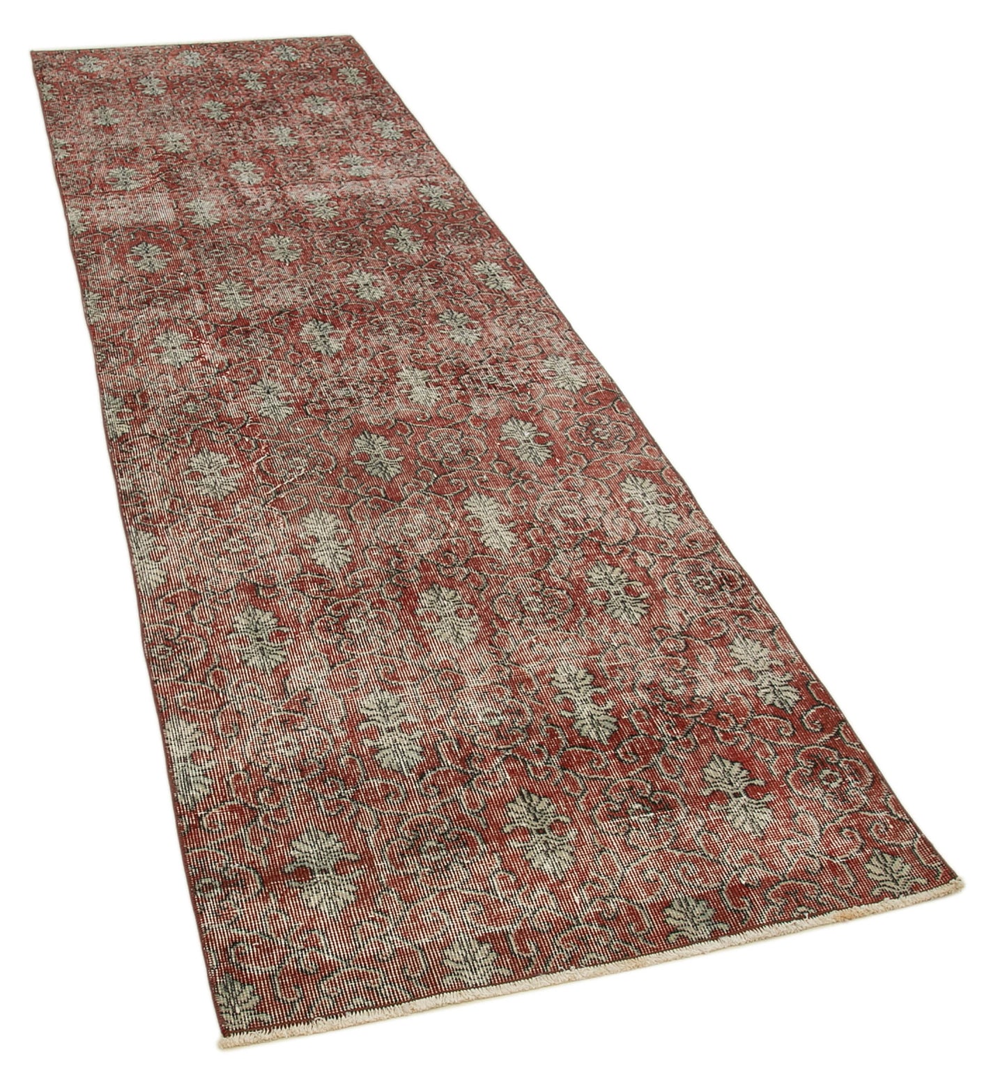 3x10 Red Overdyed Runner Rug - 34277