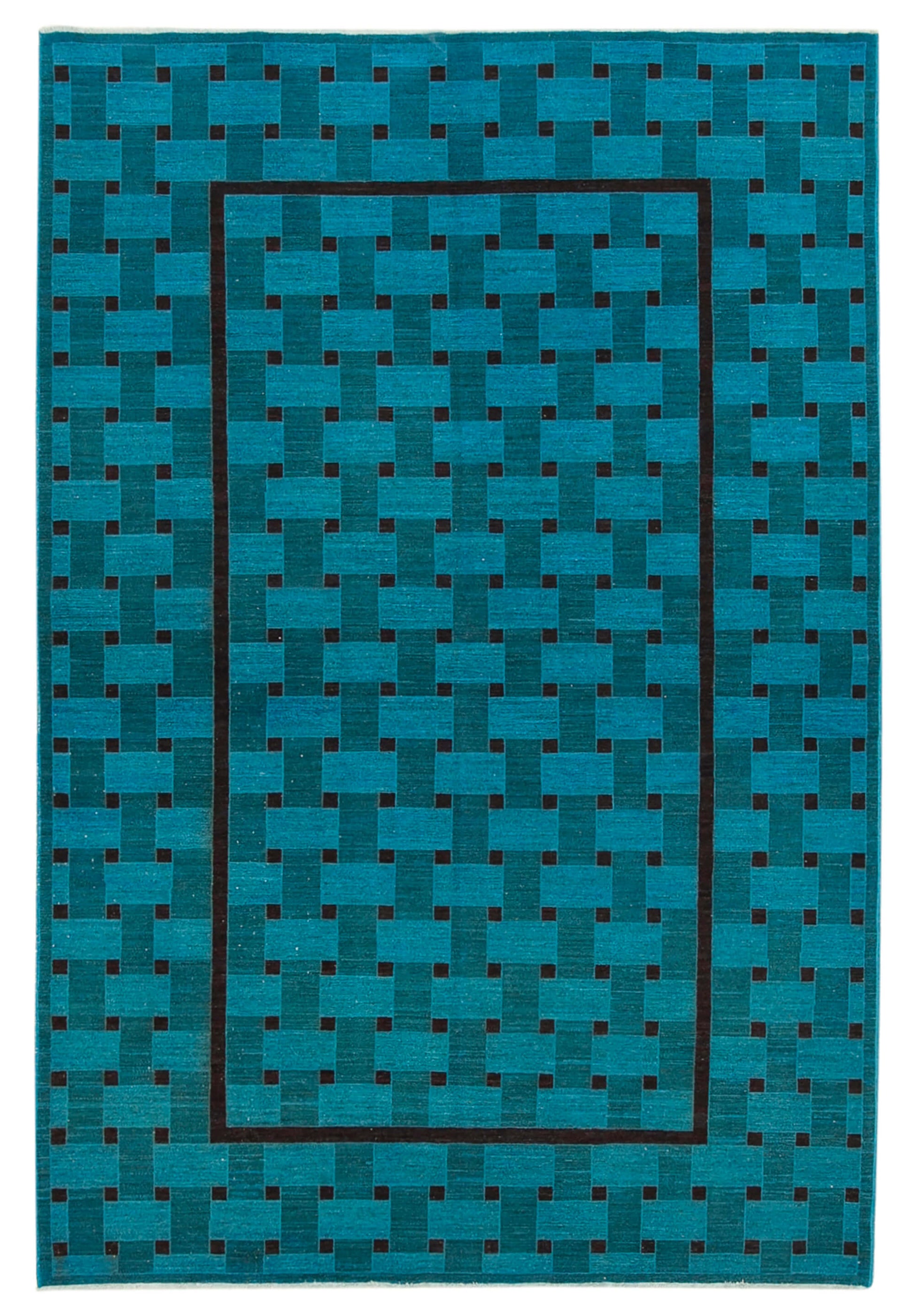 6x9 Blue Oushak Rug - 34363