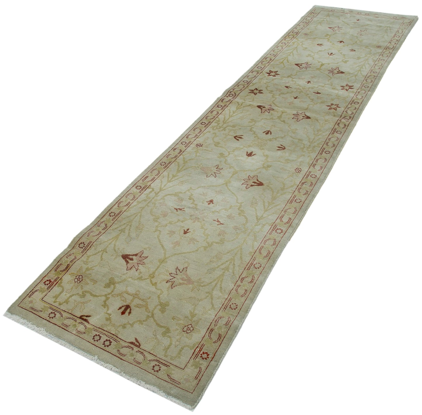 3x11 Beige Oushak Runner Rug - 34388