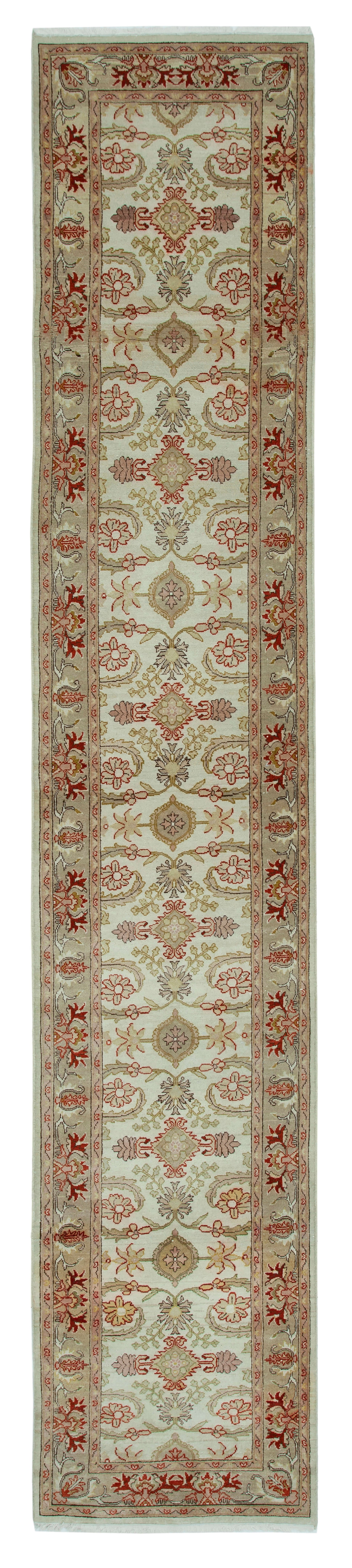 2x14 Beige Oushak Runner Rug - 34391