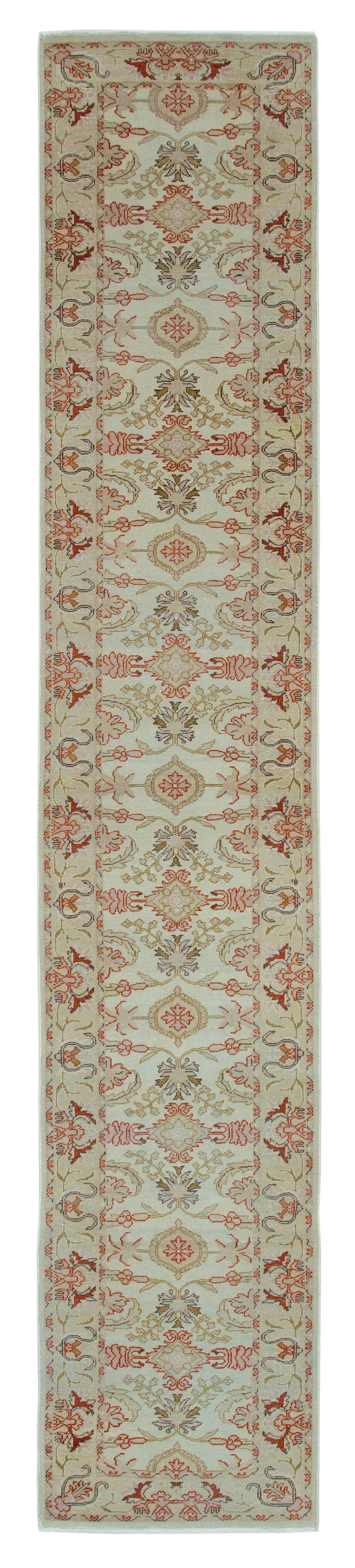 2x14 Beige Oushak Runner Rug - 34393