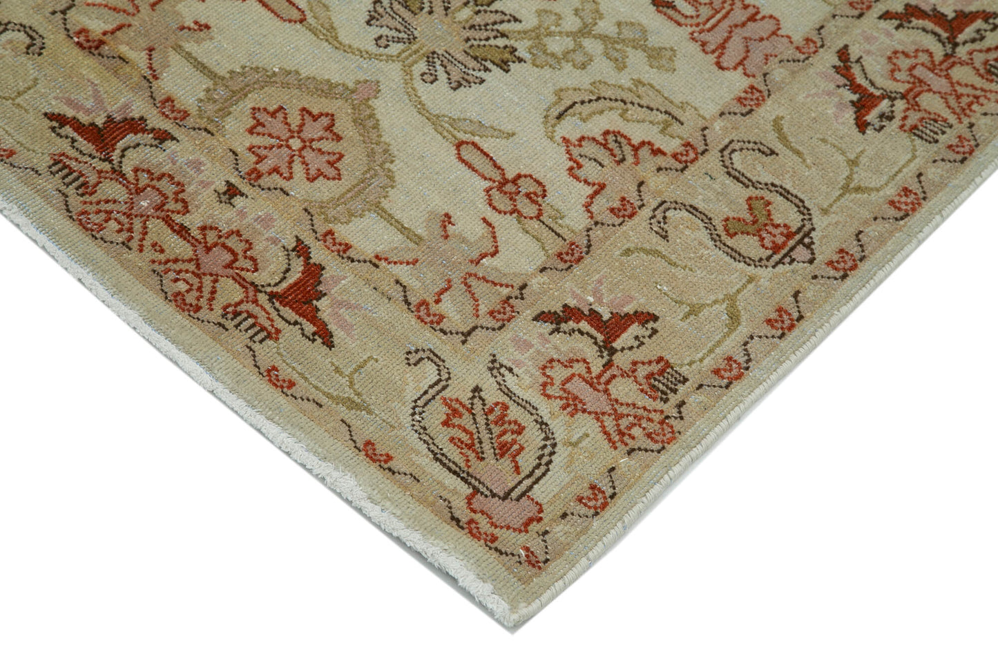 2x14 Beige Oushak Runner Rug - 34393