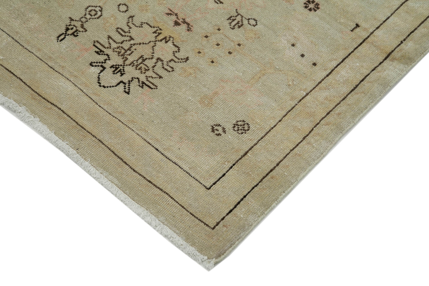 3x12 Beige Oushak Runner Rug - 34400