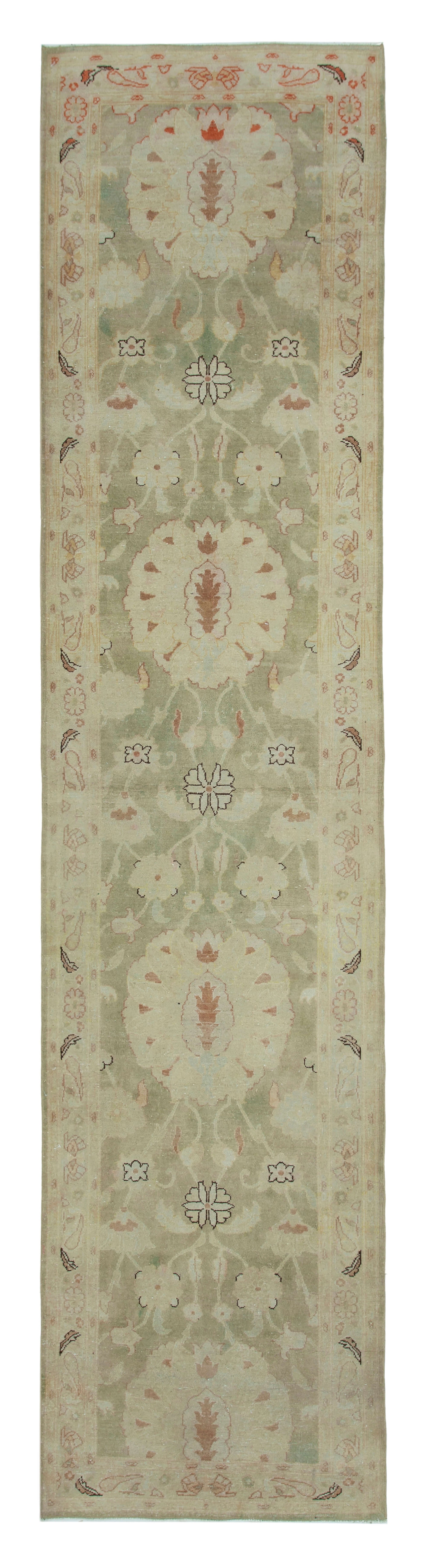 3x12 Beige Oushak Runner Rug - 34401