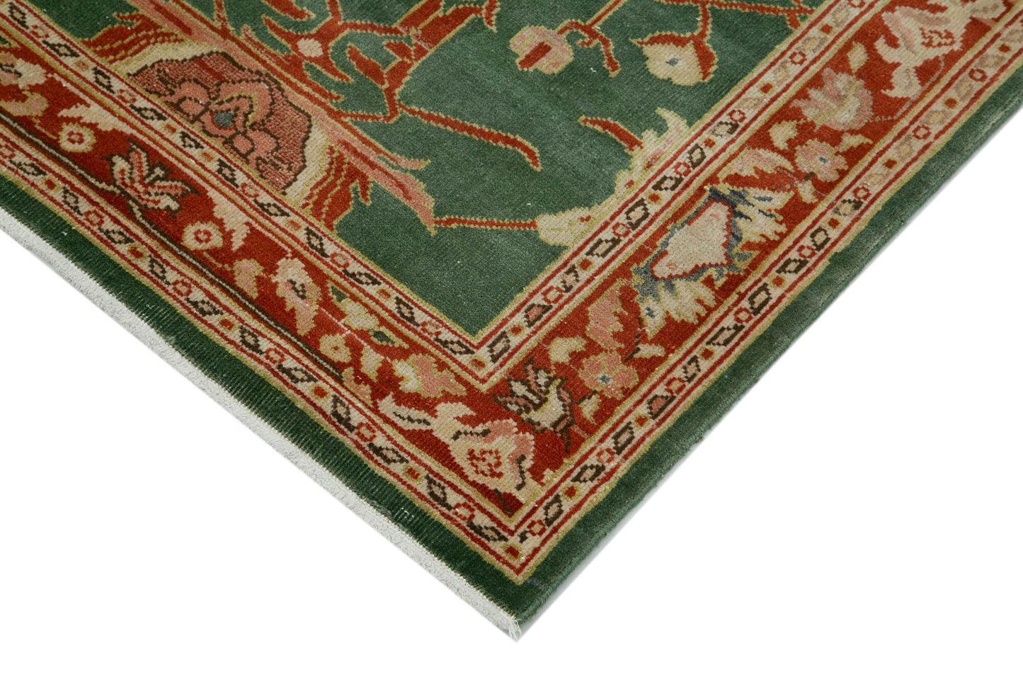 3x12 Green Oushak Runner Rug - 34405