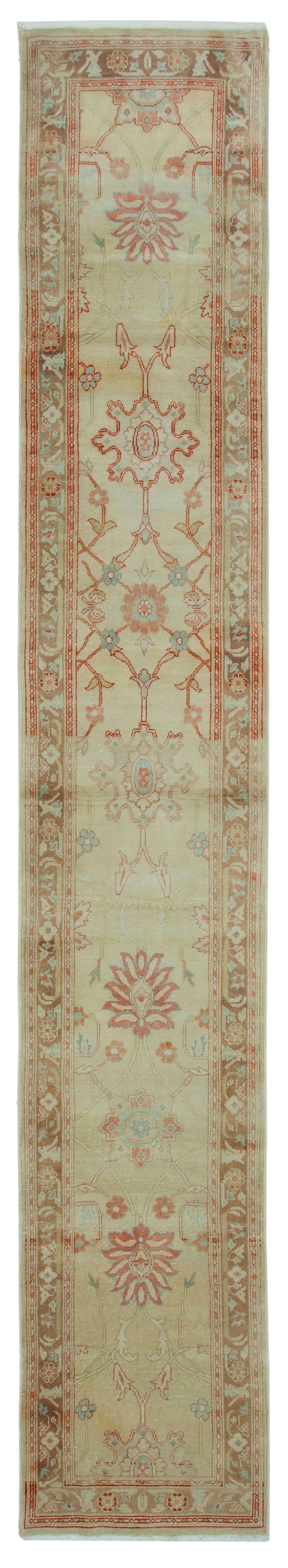 2x14 Beige Oushak Runner Rug - 34406