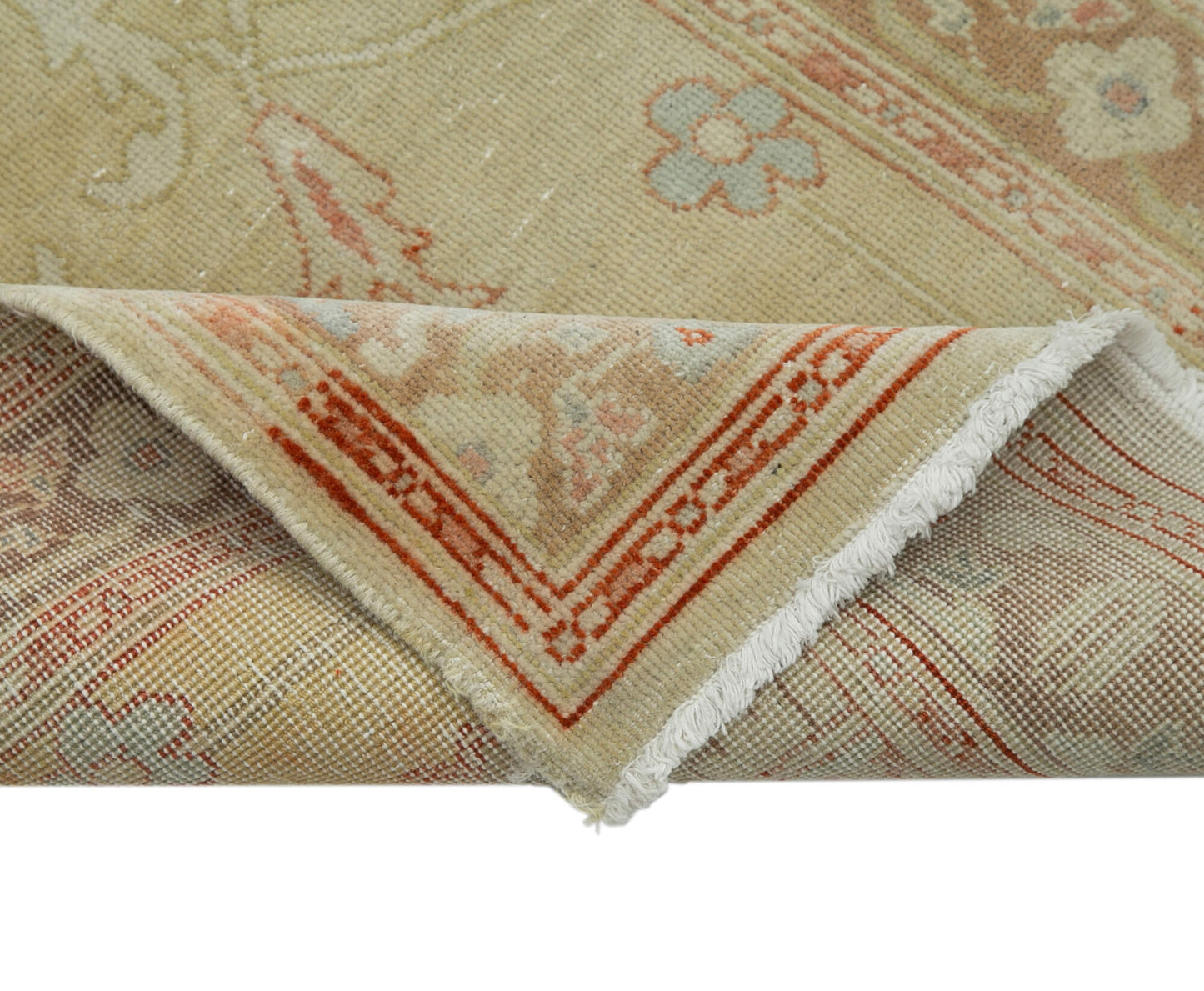 2x14 Beige Oushak Runner Rug - 34406