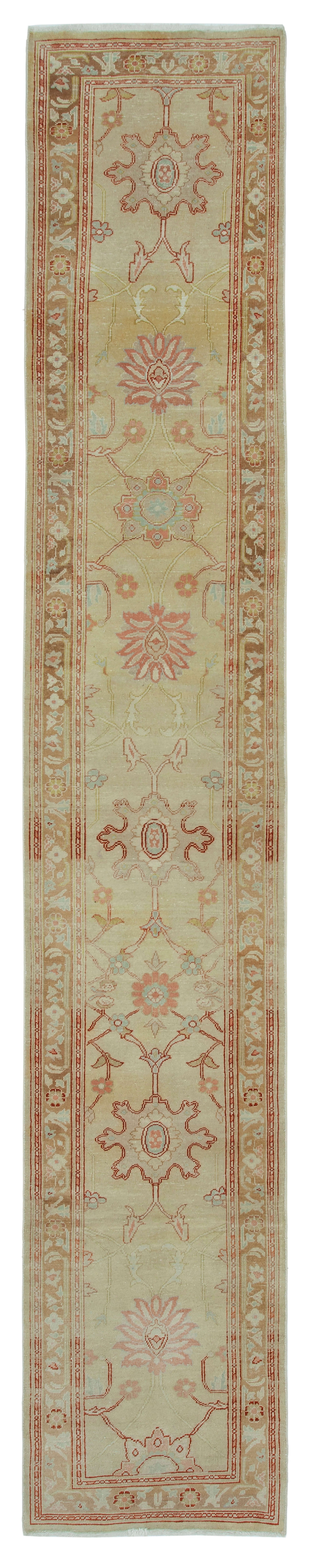 2x14 Beige Oushak Runner Rug - 34412