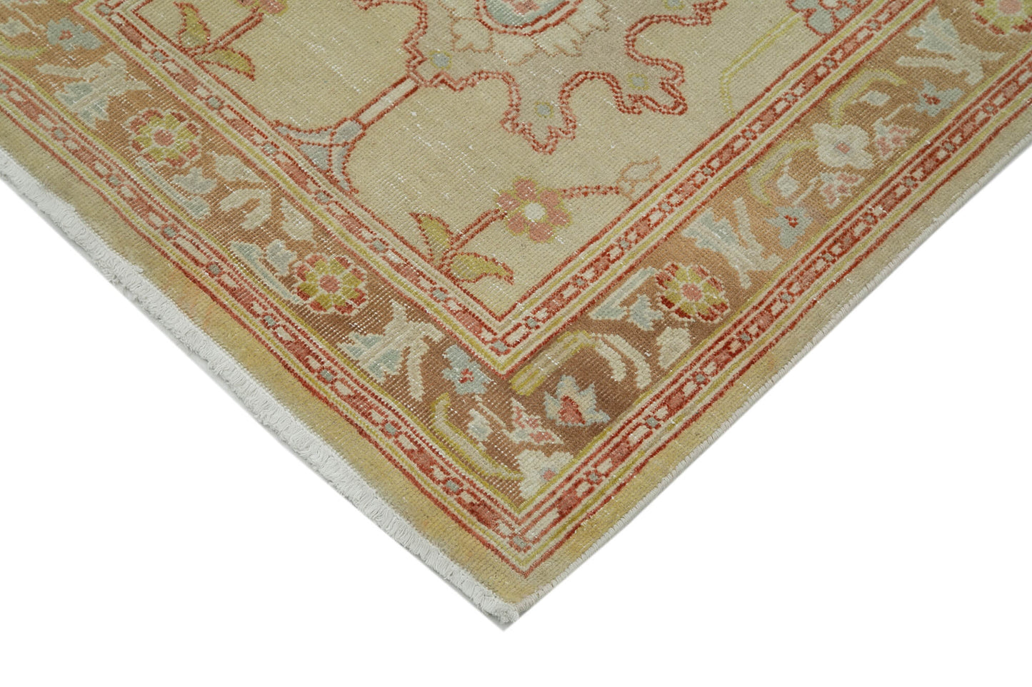 2x14 Beige Oushak Runner Rug - 34412