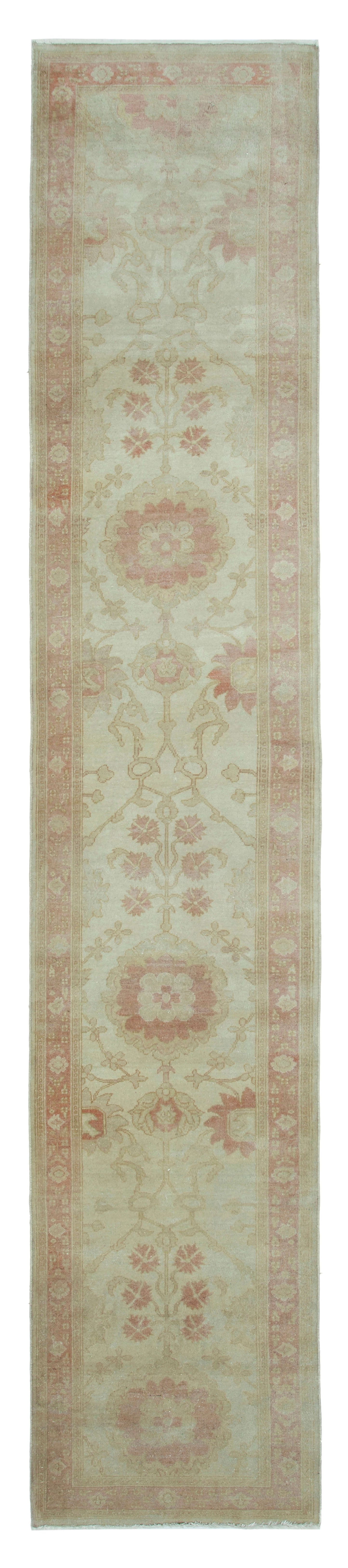 3x14 Beige Oushak Runner Rug - 34415