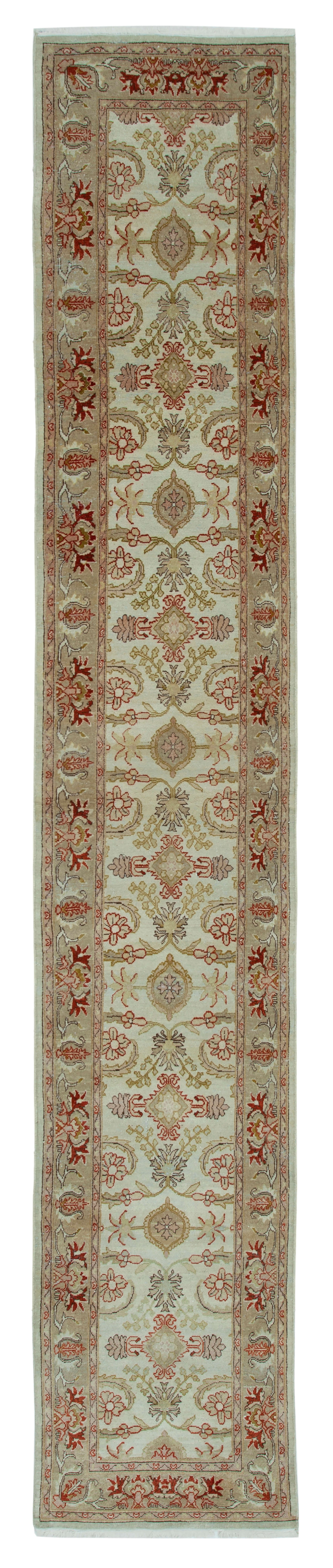 2x14 Beige Oushak Runner Rug - 34421