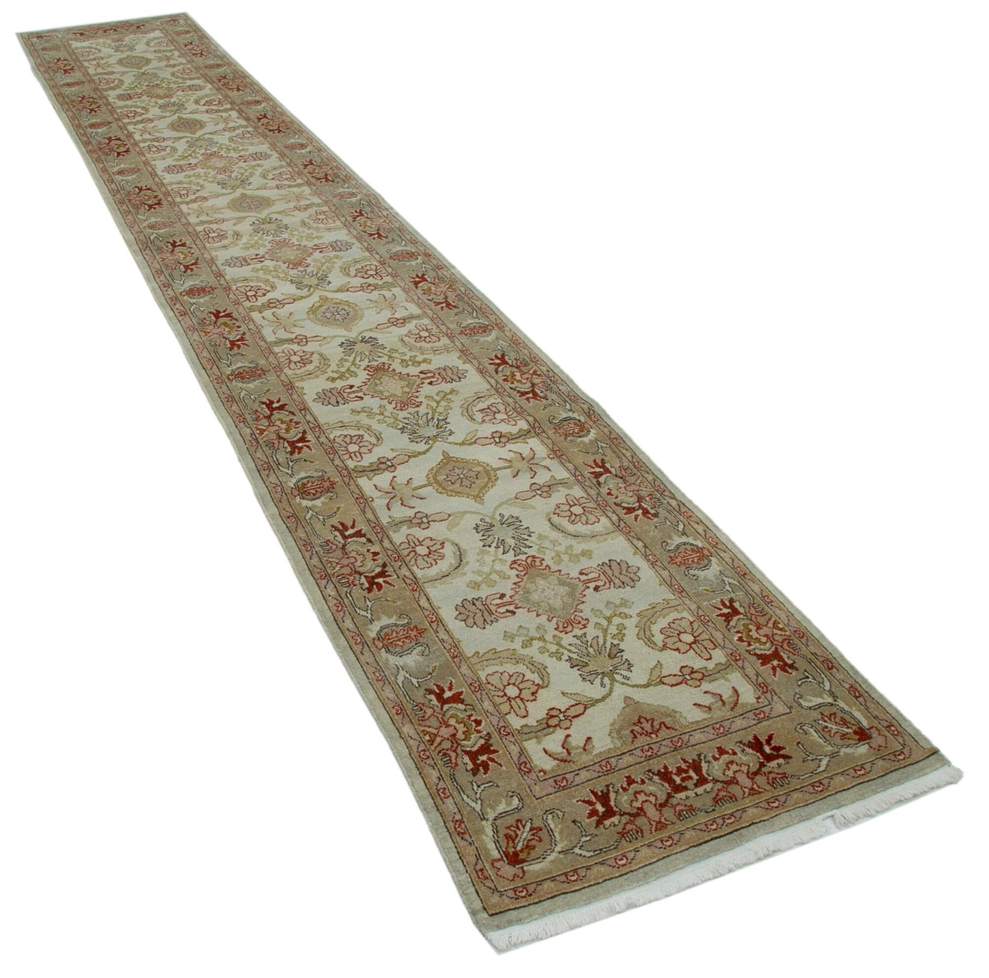 2x14 Beige Oushak Runner Rug - 34421