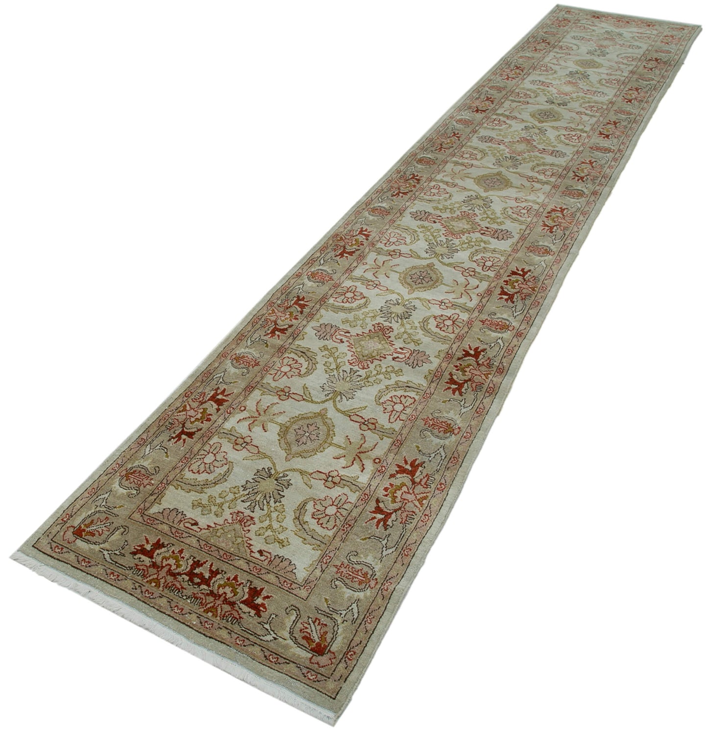 2x14 Beige Oushak Runner Rug - 34421