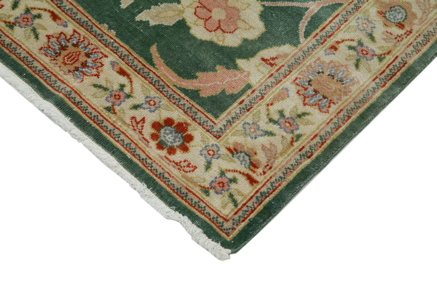 3x12 Green Oushak Runner Rug - 34424