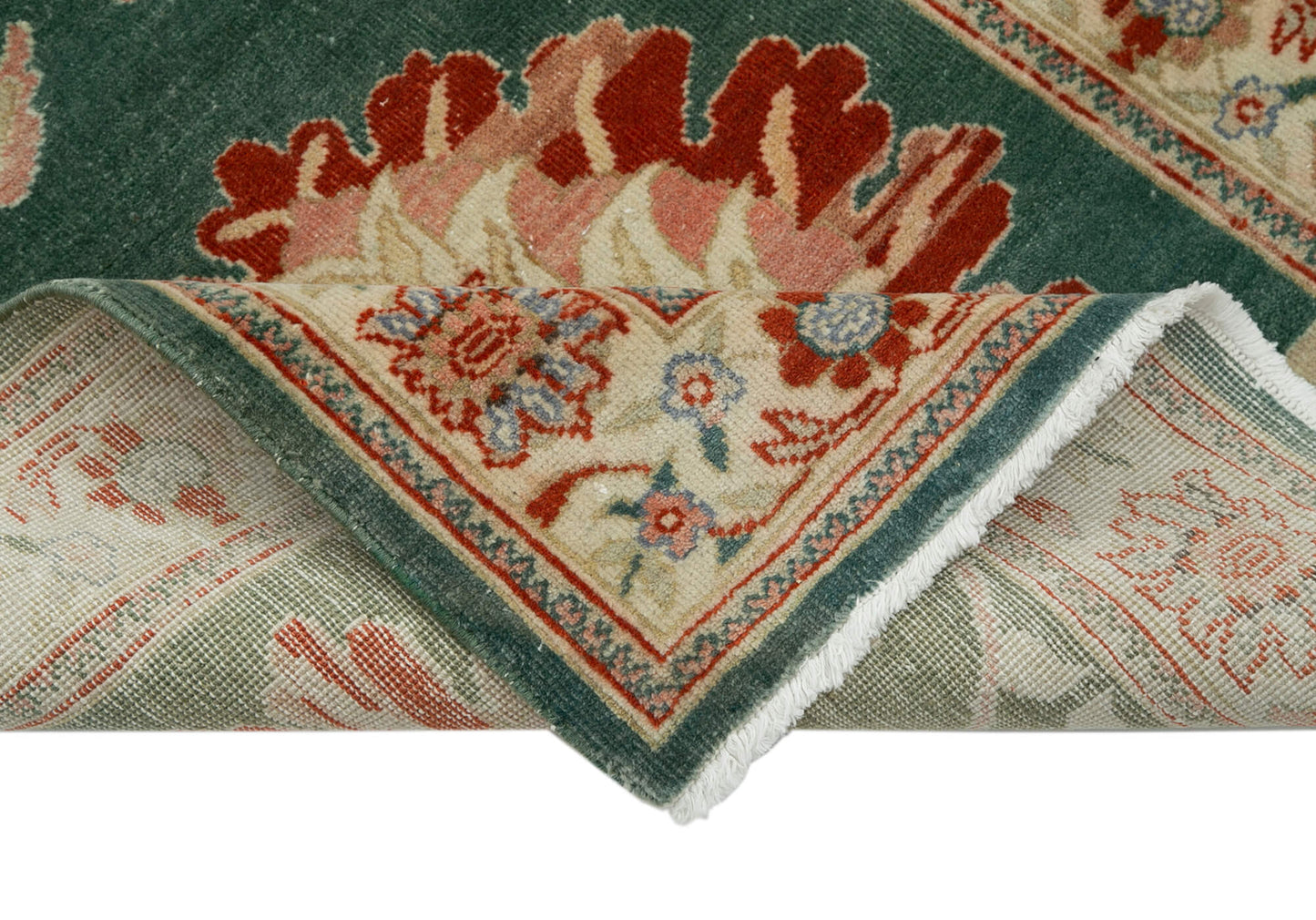 3x12 Green Oushak Runner Rug - 34424