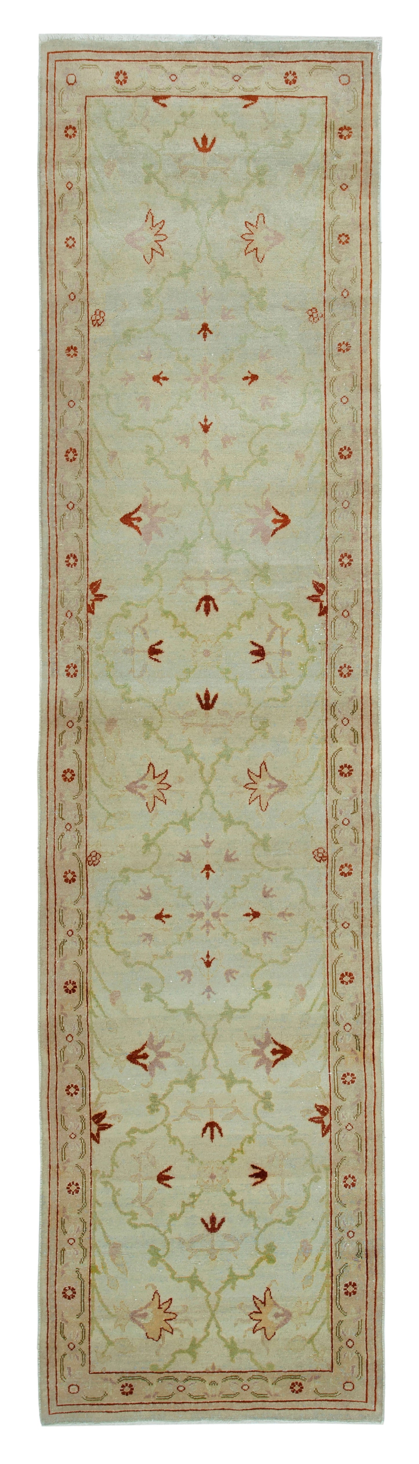 3x10 Beige Oushak Runner Rug - 34426