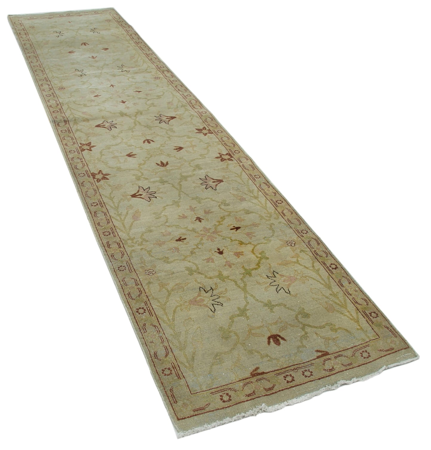 3x11 Beige Oushak Runner Rug - 34427