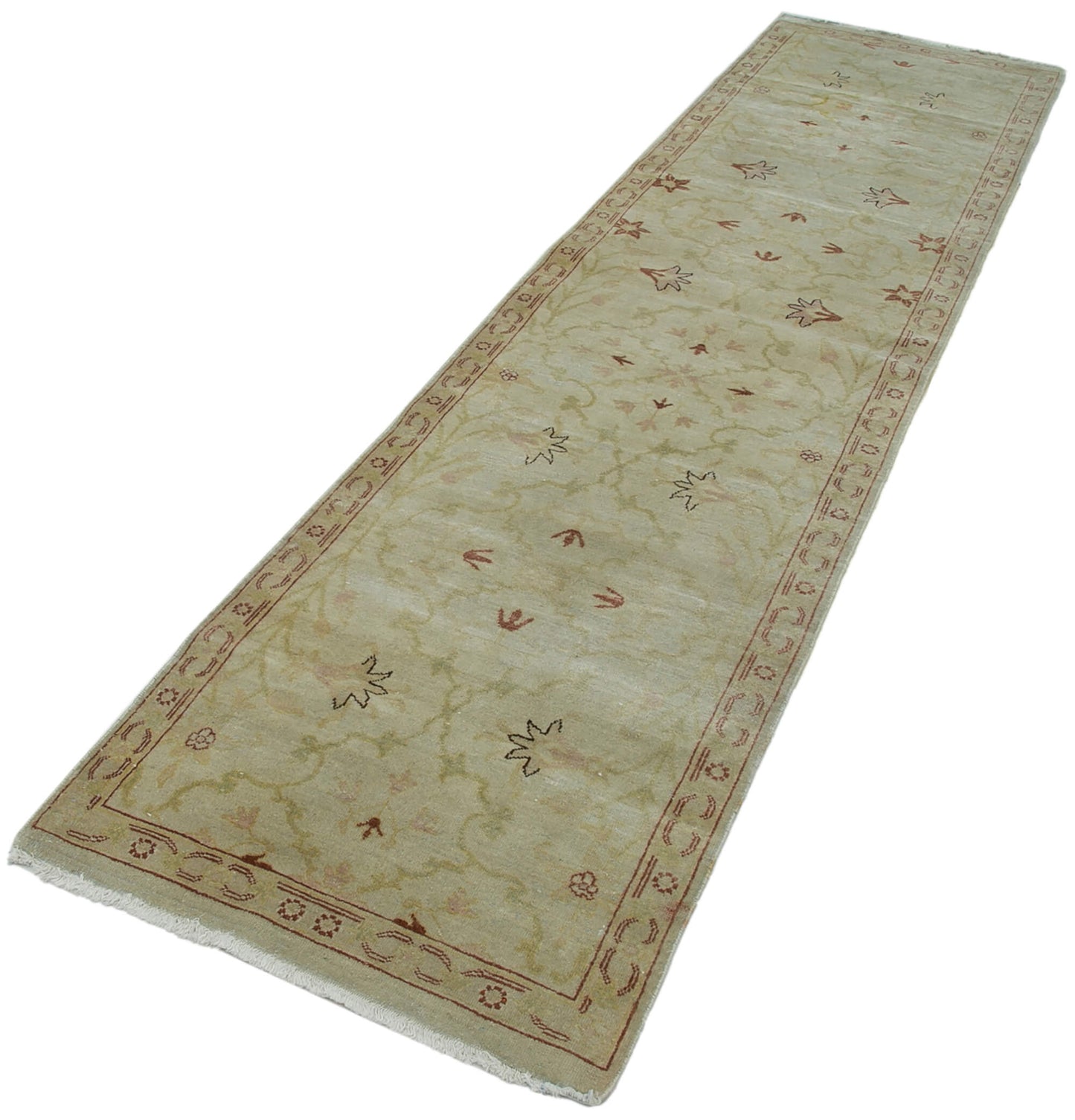 3x11 Beige Oushak Runner Rug - 34427