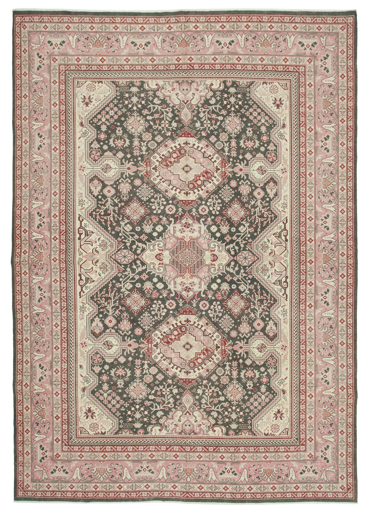 8x11 Beige Oushak Rug - 34437