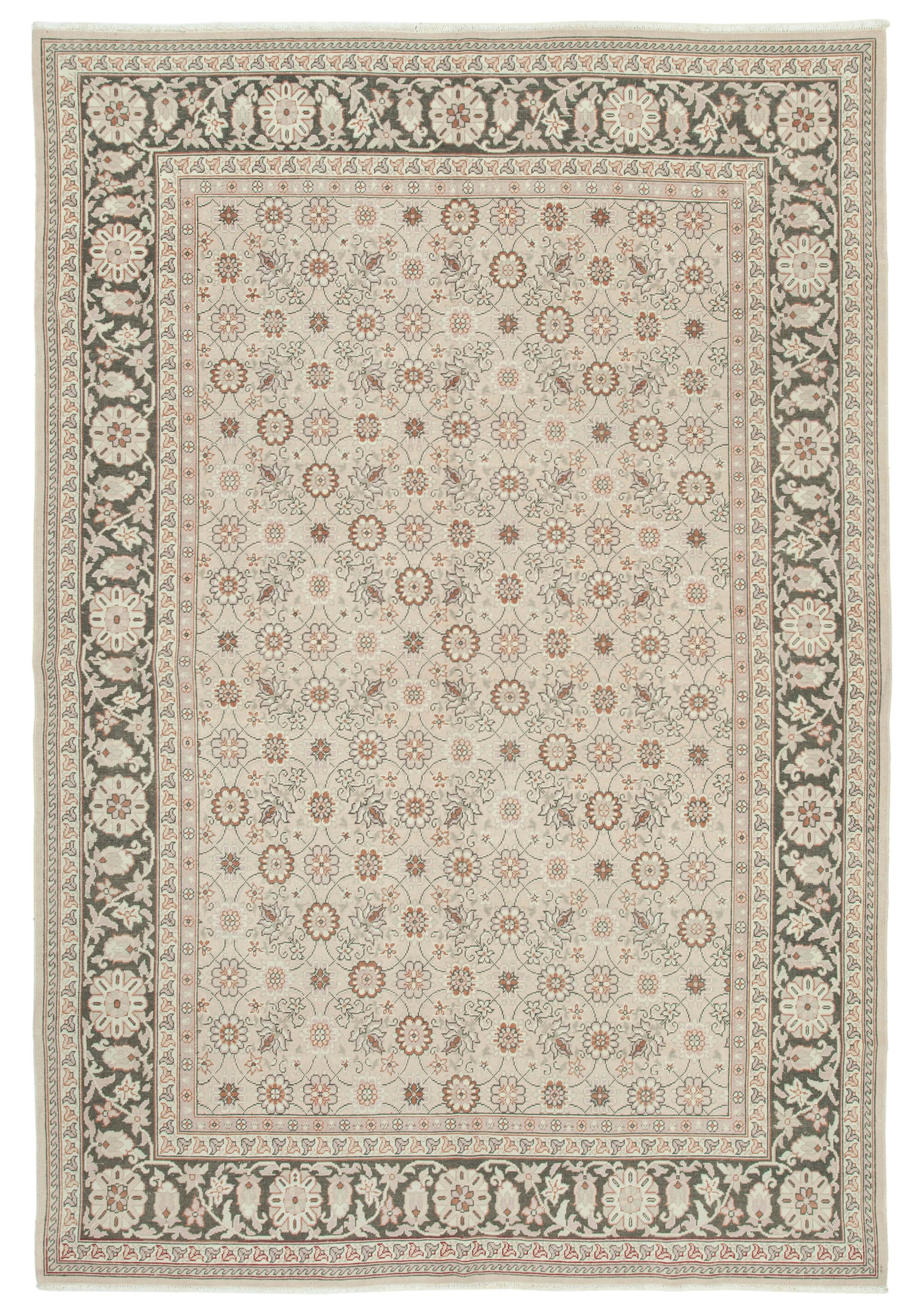 7x10 Beige Oushak Rug - 34438