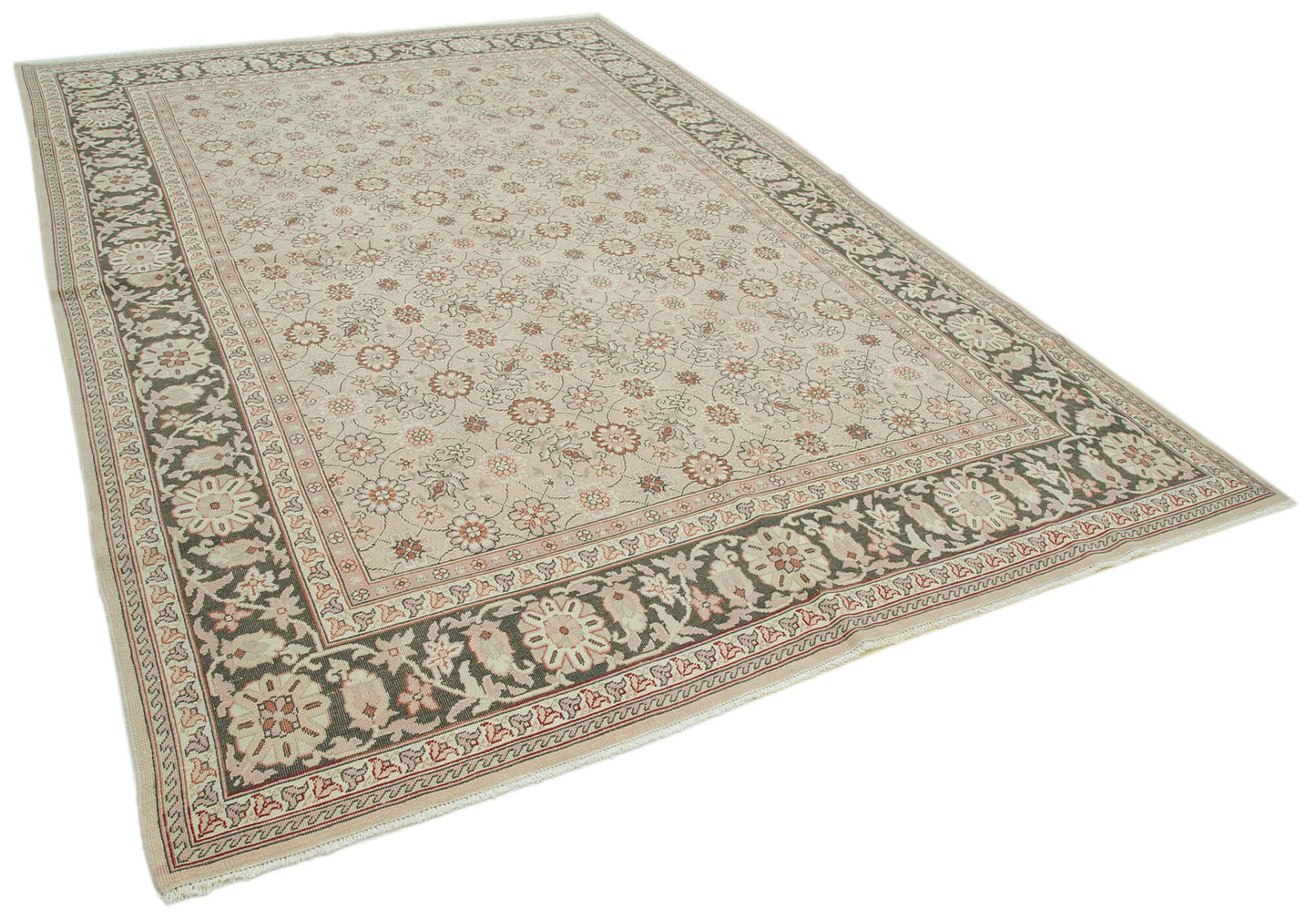 7x10 Beige Oushak Rug - 34438