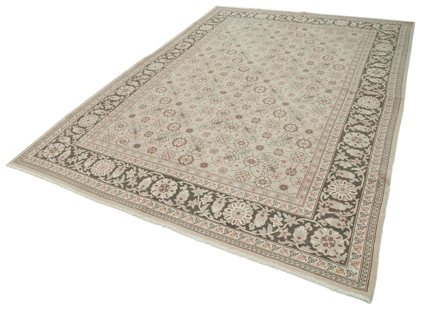 7x10 Beige Oushak Rug - 34438