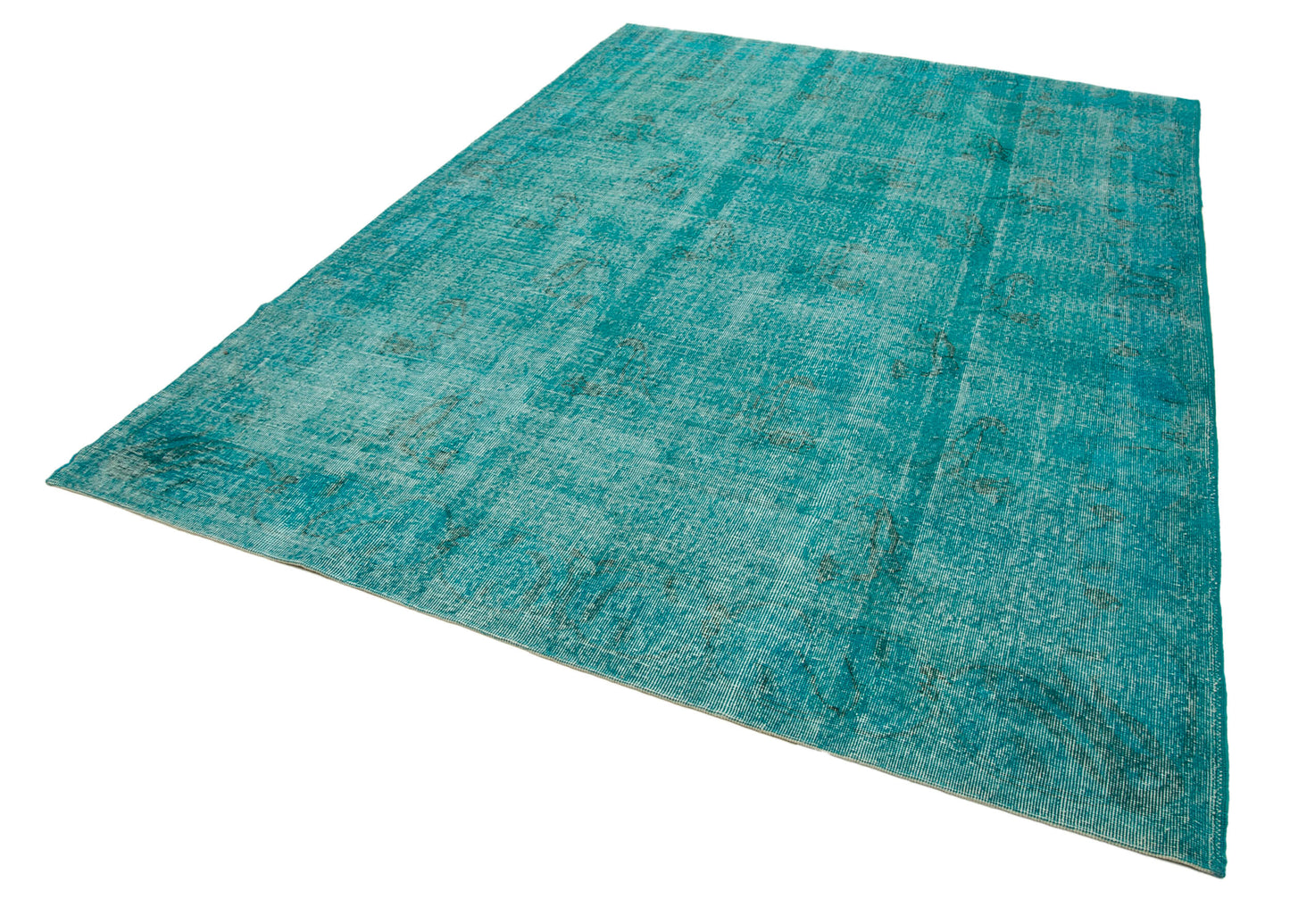 7x10 Turquoise Overdyed Rug - 34625