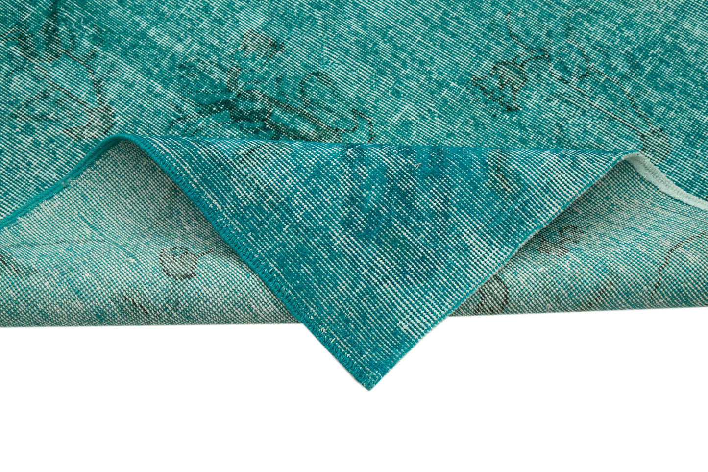 7x10 Turquoise Overdyed Rug - 34625