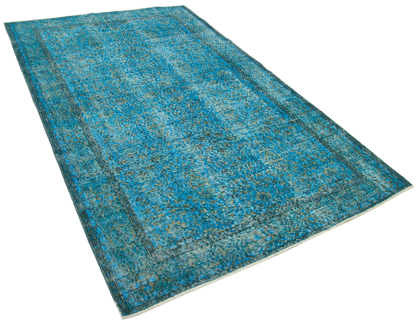 5x9 Turquoise Overdyed Rug - 34645