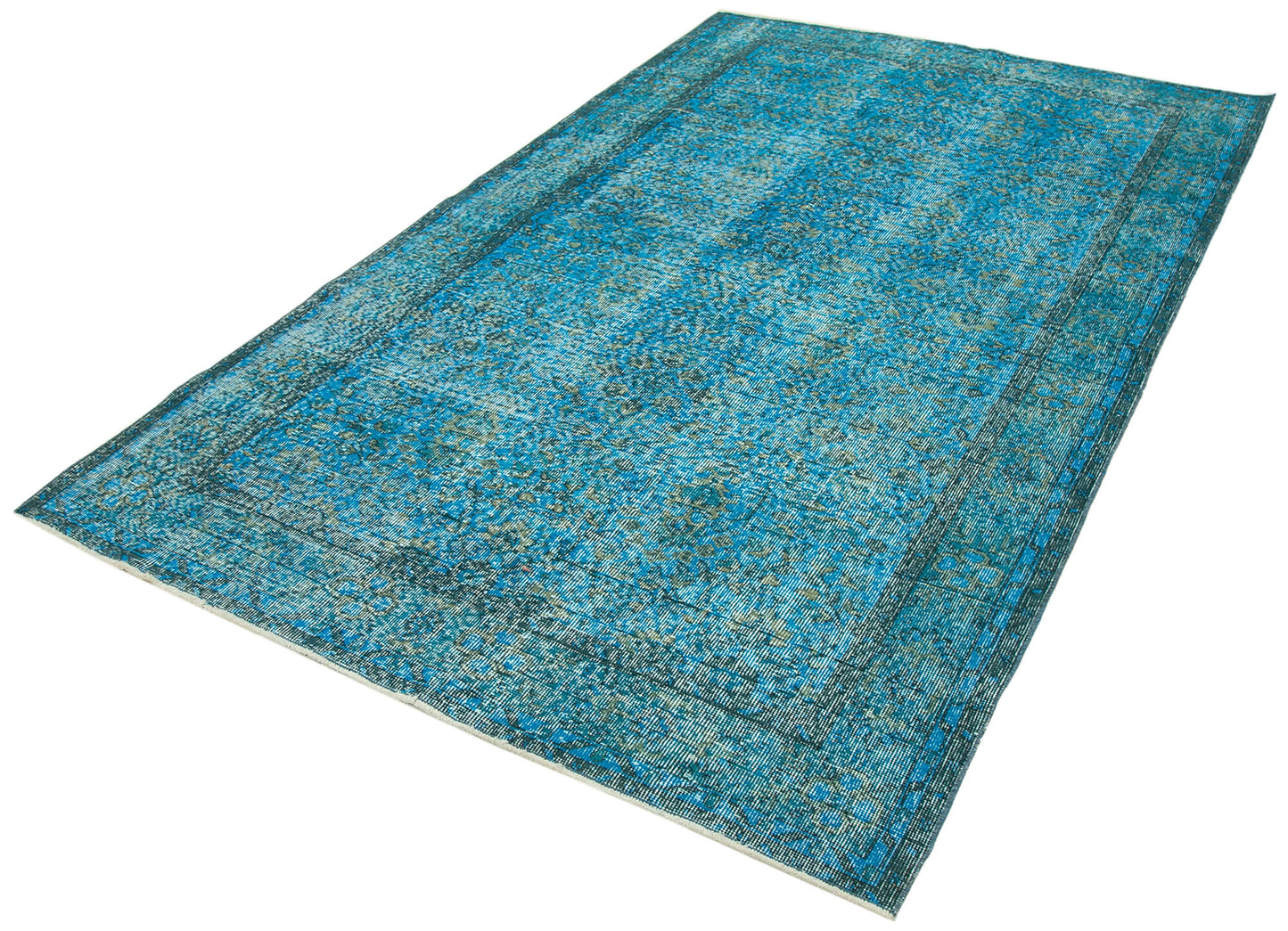 5x9 Turquoise Overdyed Rug - 34645