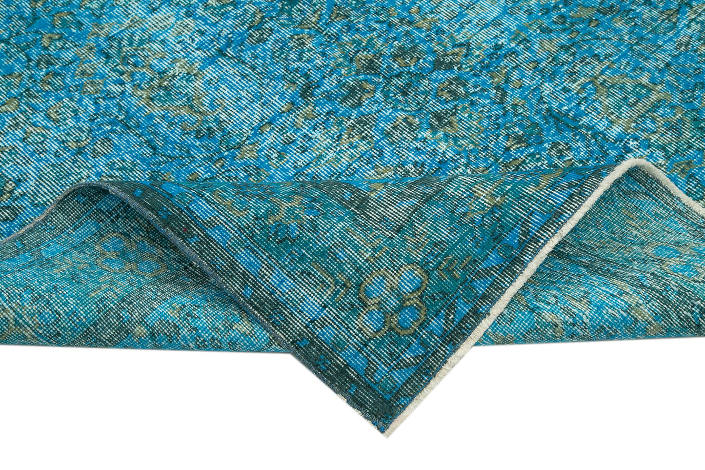 5x9 Turquoise Overdyed Rug - 34645