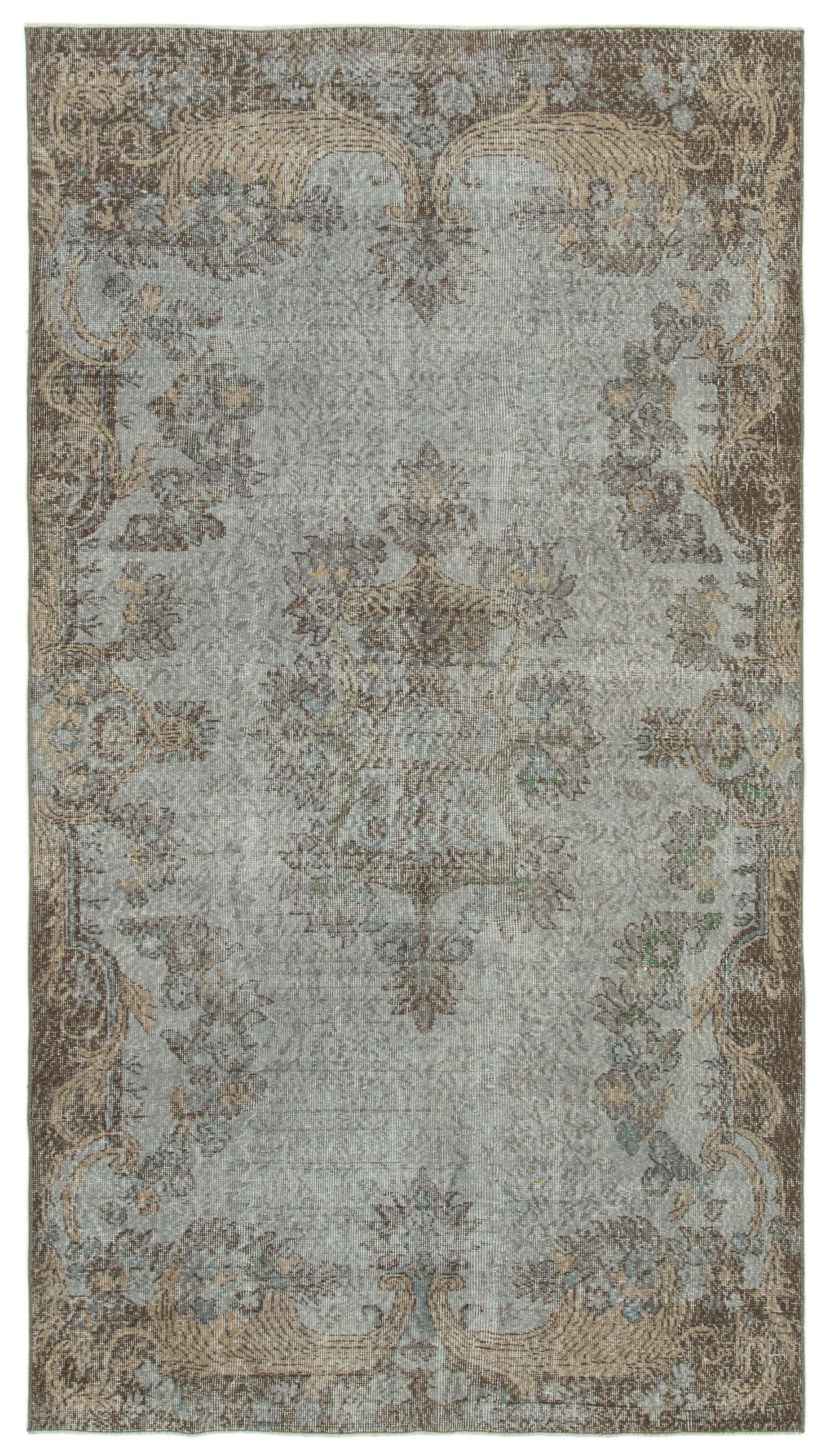 5x9 Grey Overdyed Rug - 34684