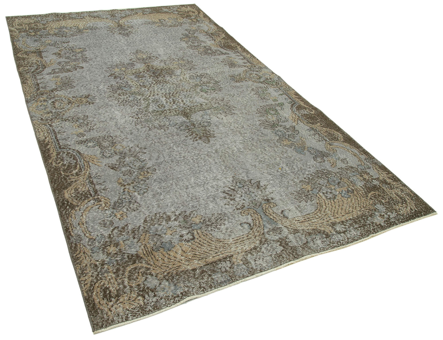 5x9 Grey Overdyed Rug - 34684