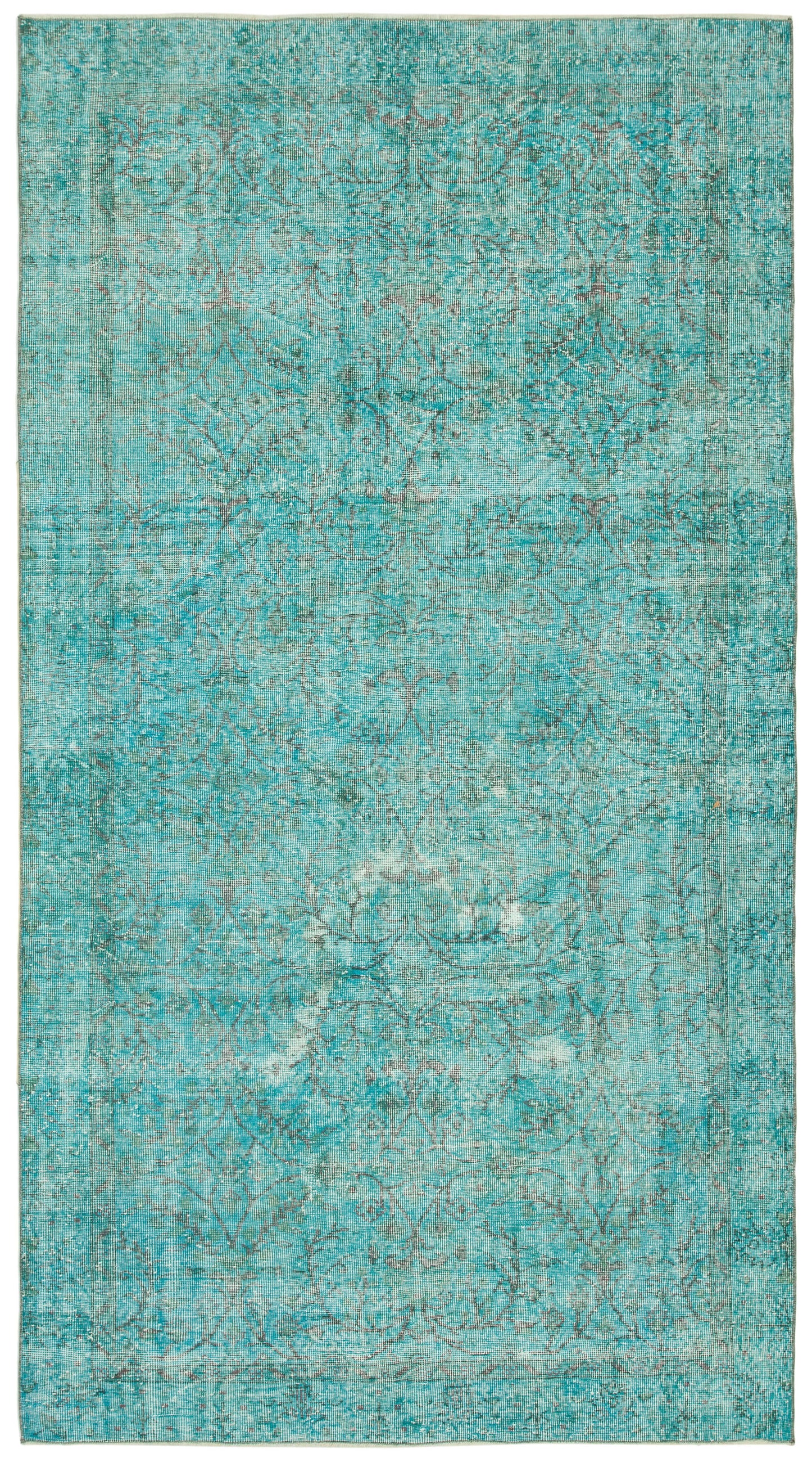 5x10 Turquoise Overdyed Rug - 34757