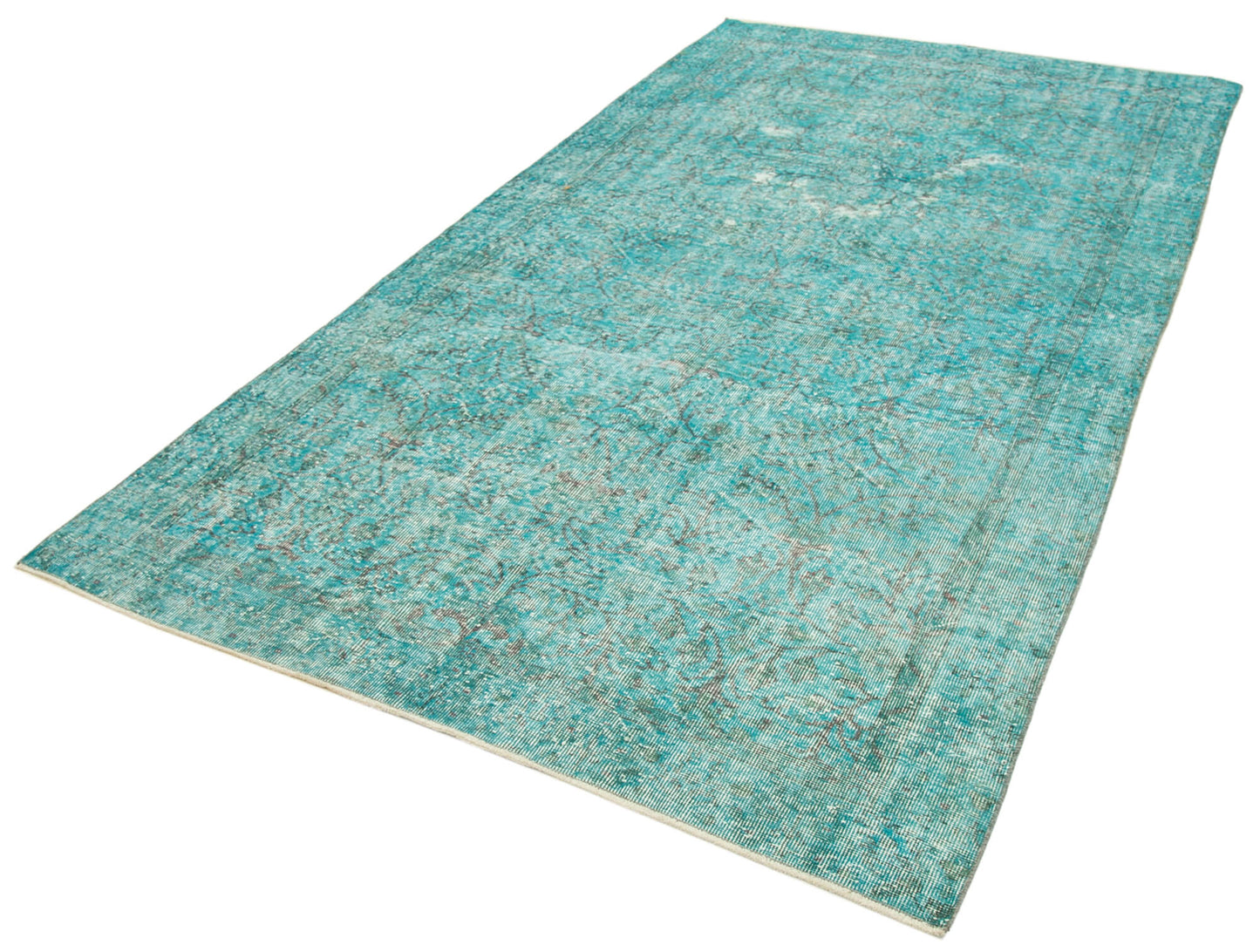 5x10 Turquoise Overdyed Rug - 34757