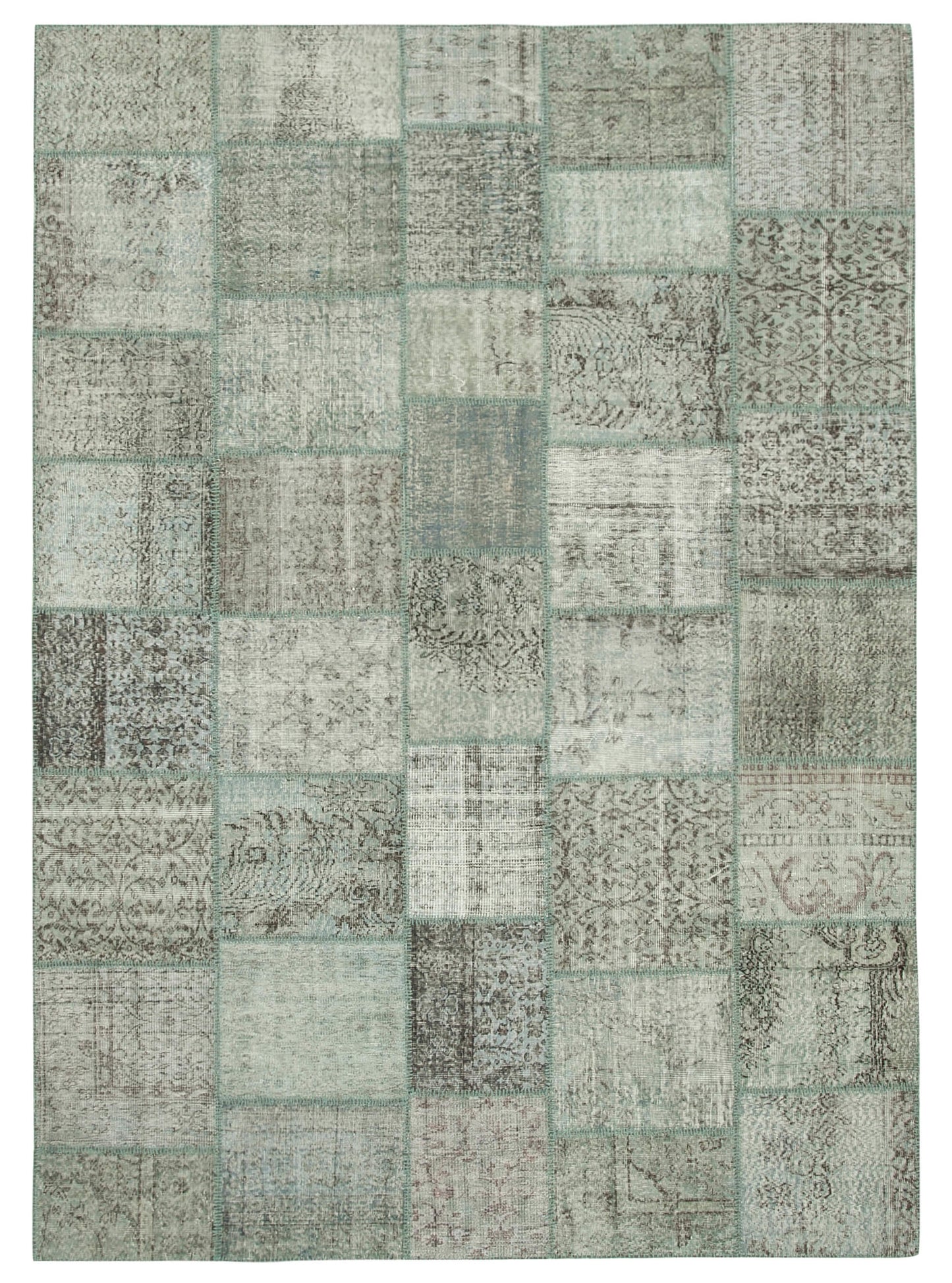 8x11 Blue Patchwork Rug- 34784