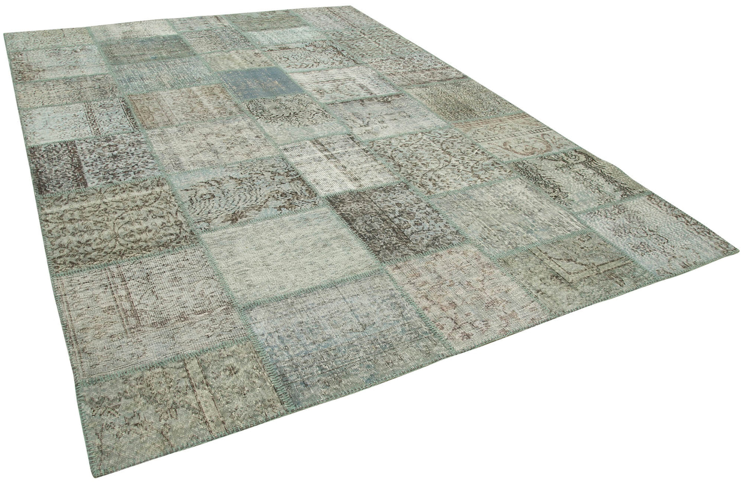 8x11 Blue Patchwork Rug- 34784