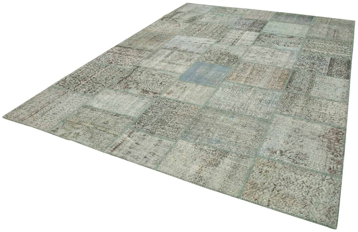 8x11 Blue Patchwork Rug- 34784