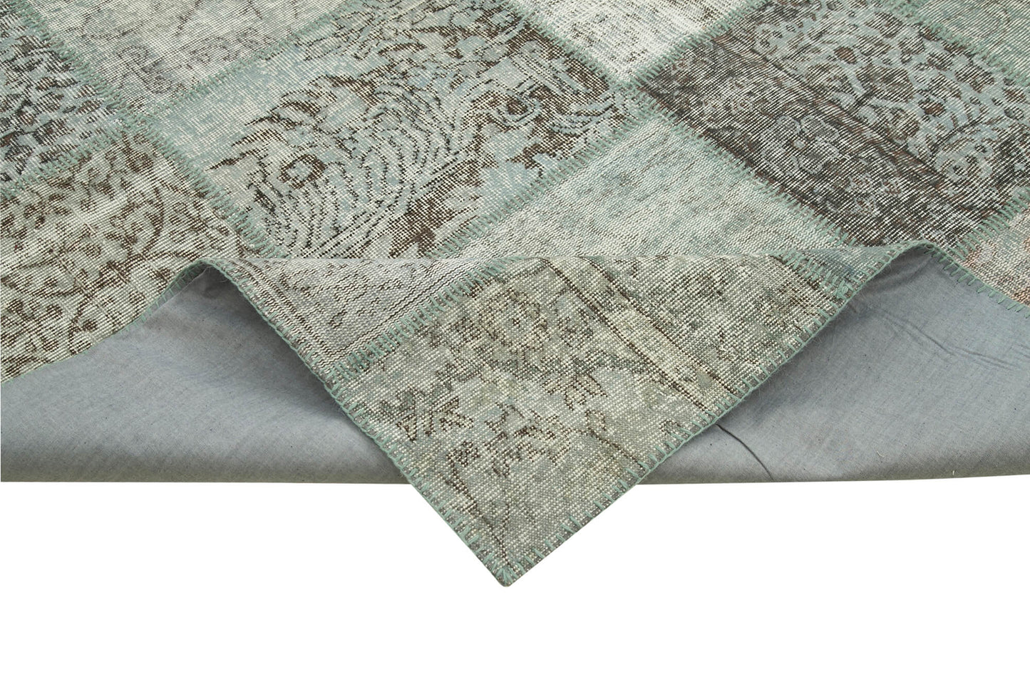 8x11 Blue Patchwork Rug- 34784