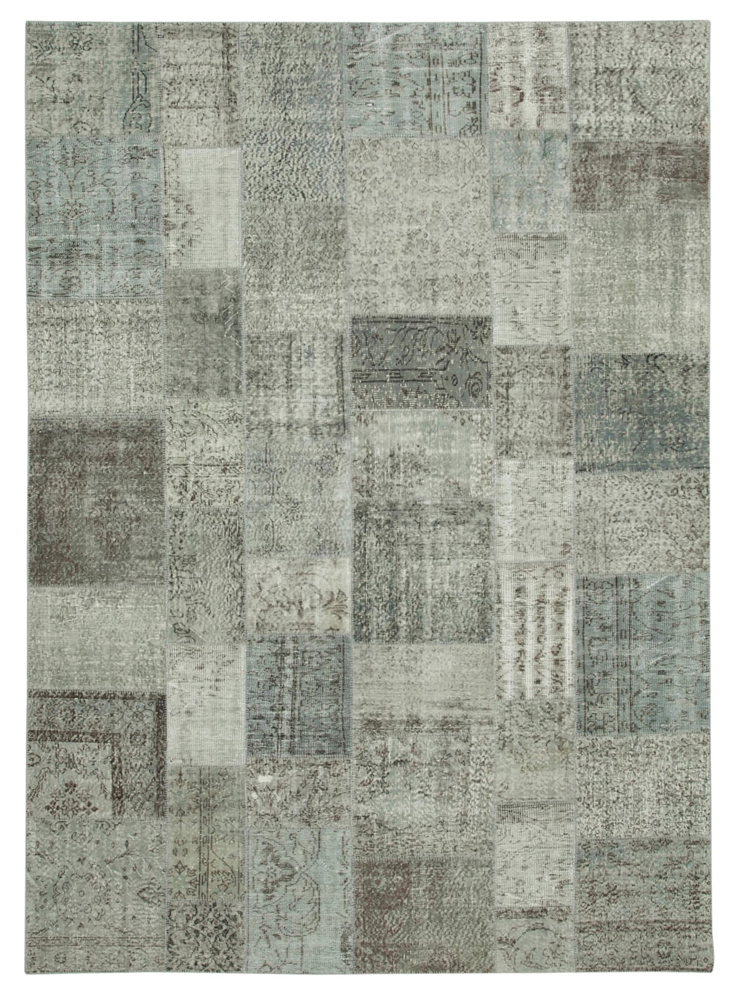 8x11  Grey Patchwork Rug- 34796