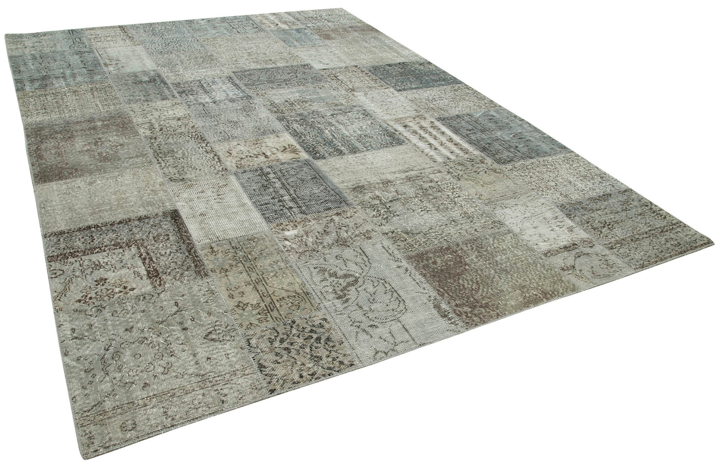 8x11  Grey Patchwork Rug- 34796