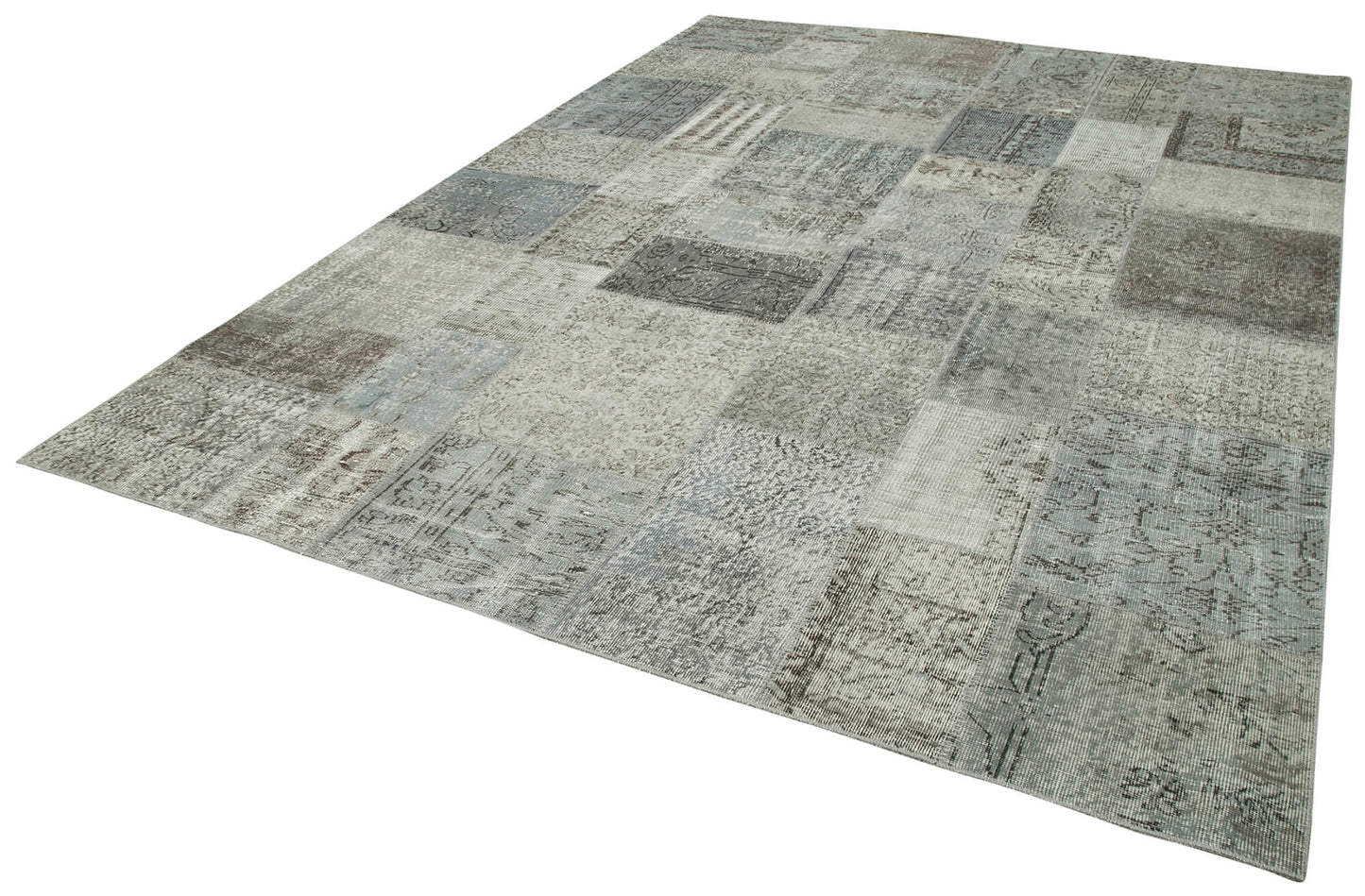 8x11  Grey Patchwork Rug- 34796