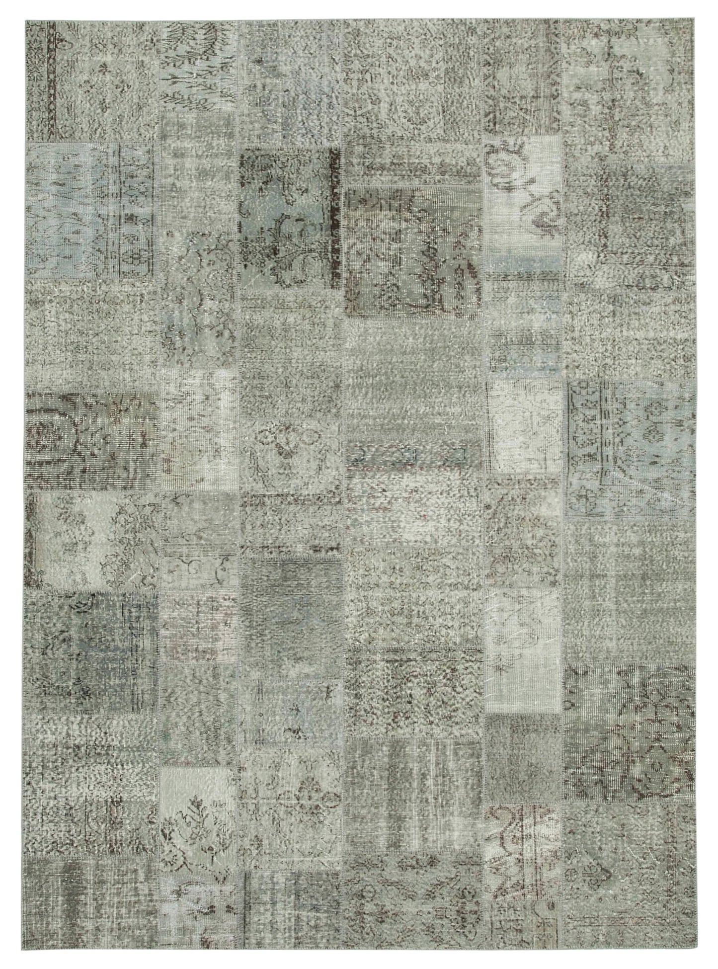 8x11 Grey Patchwork Rug- 34797