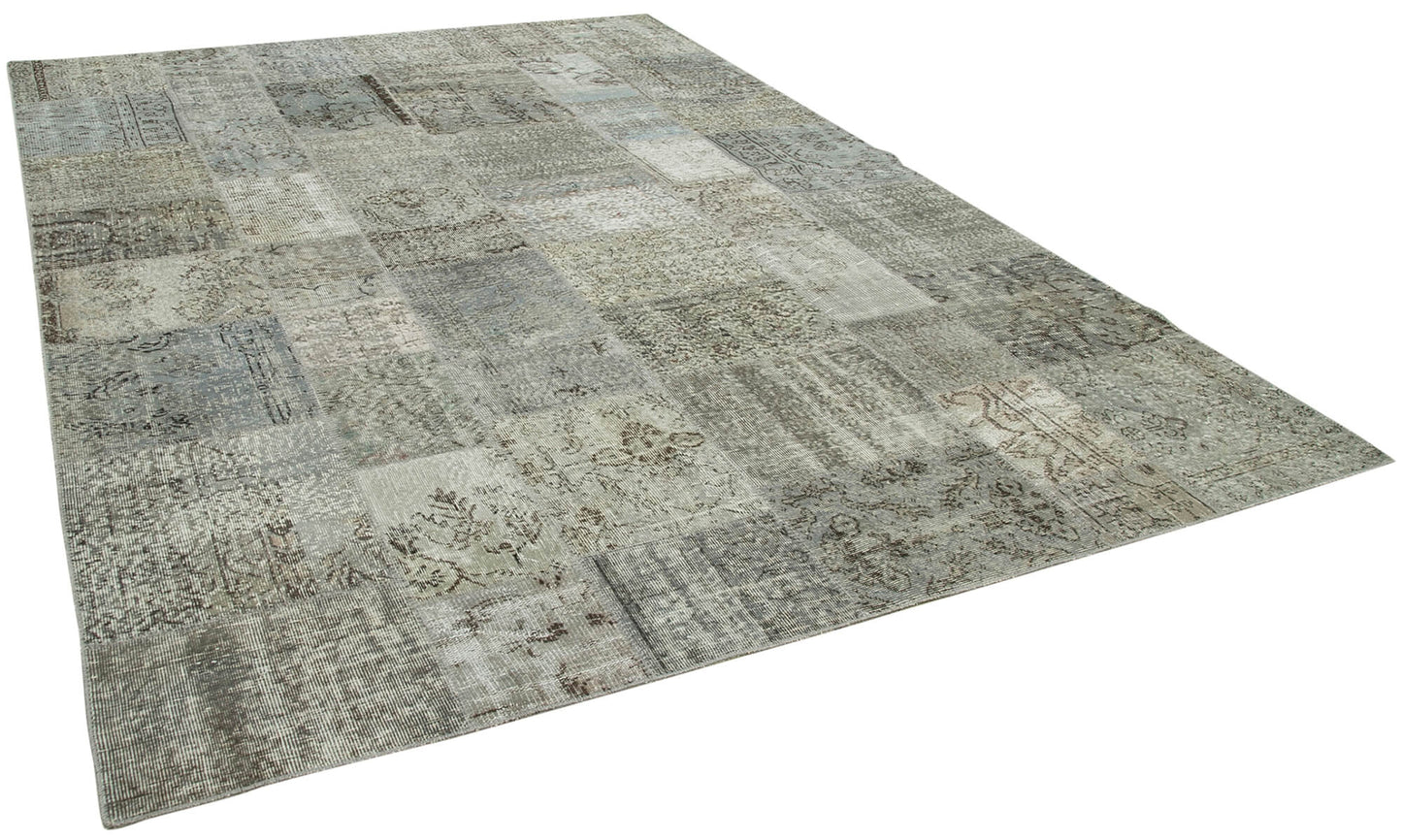 8x11 Grey Patchwork Rug- 34797