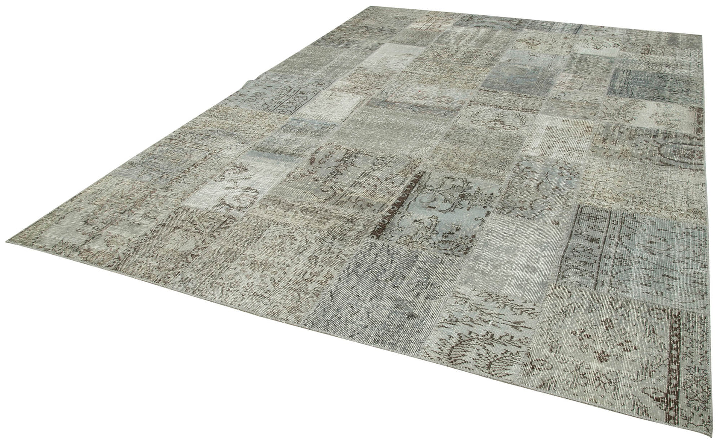 8x11 Grey Patchwork Rug- 34797