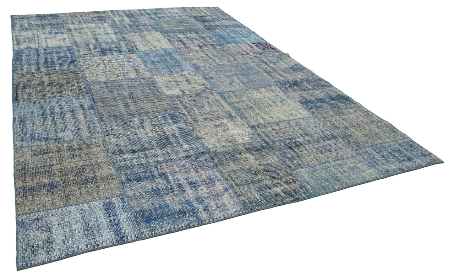 8x11 Blue Patchwork Rug- 34832