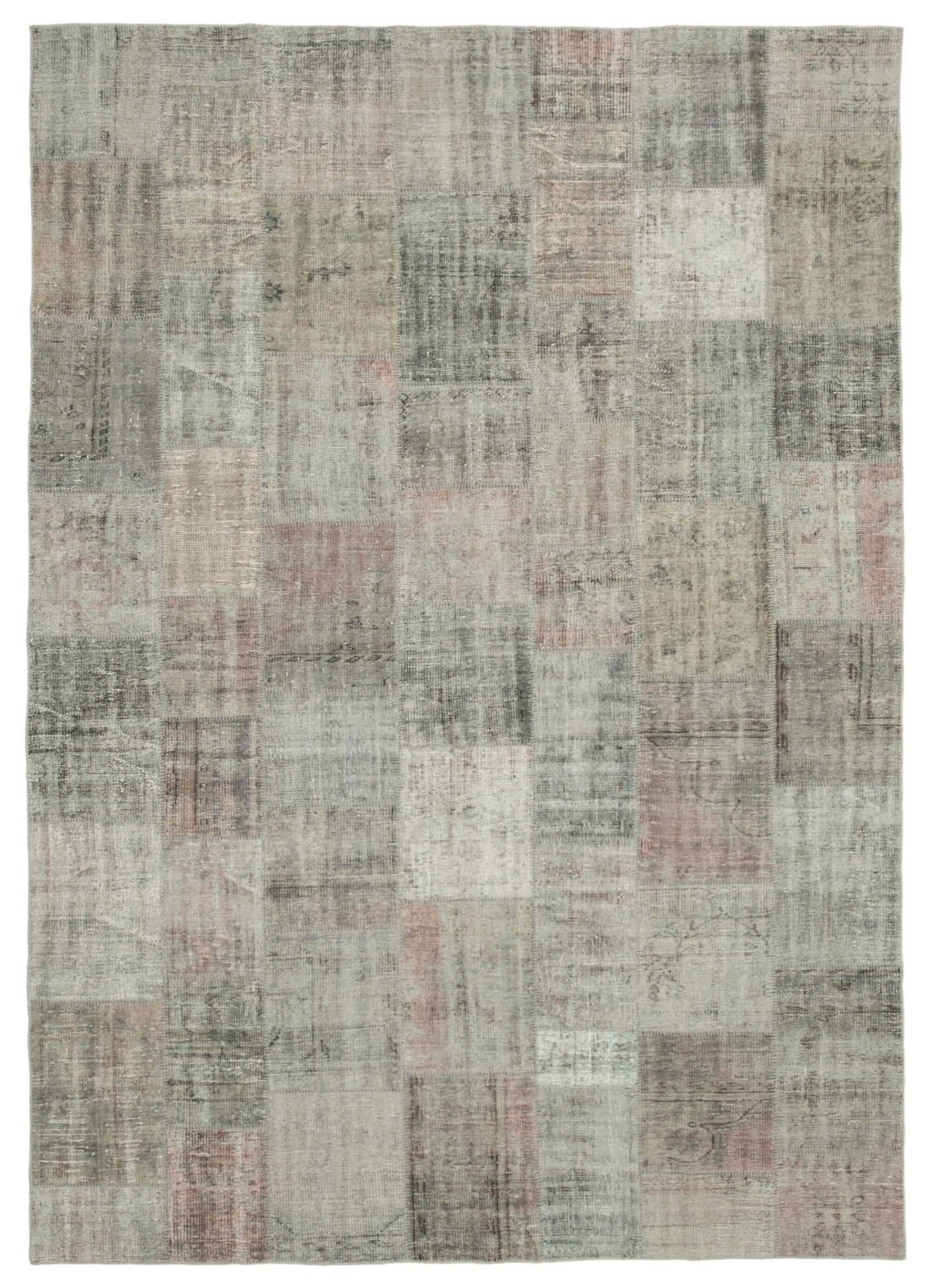 8x12 Grey Patchwork Rug- 34837