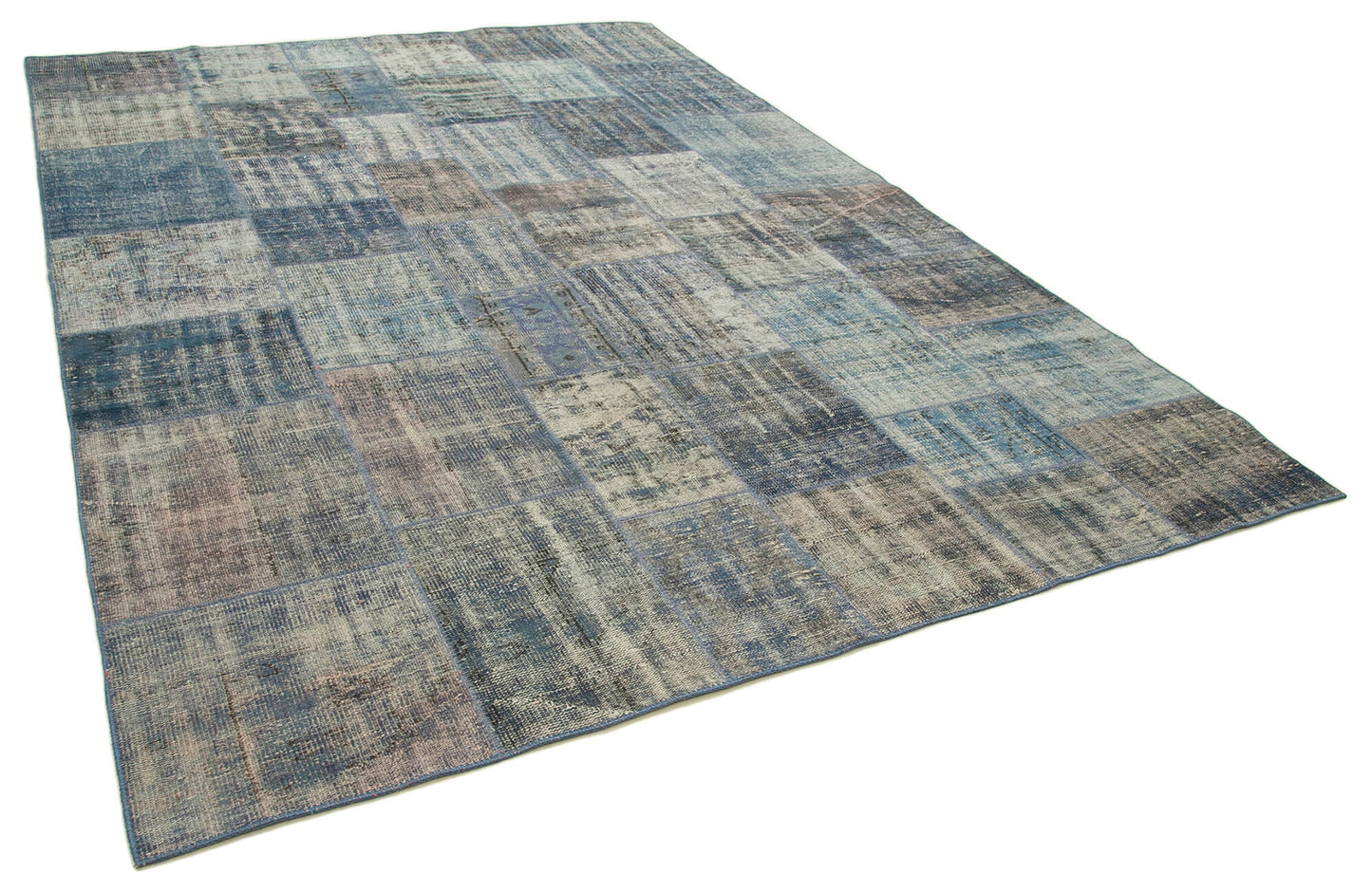 8x12 Blue Patchwork Rug- 34838